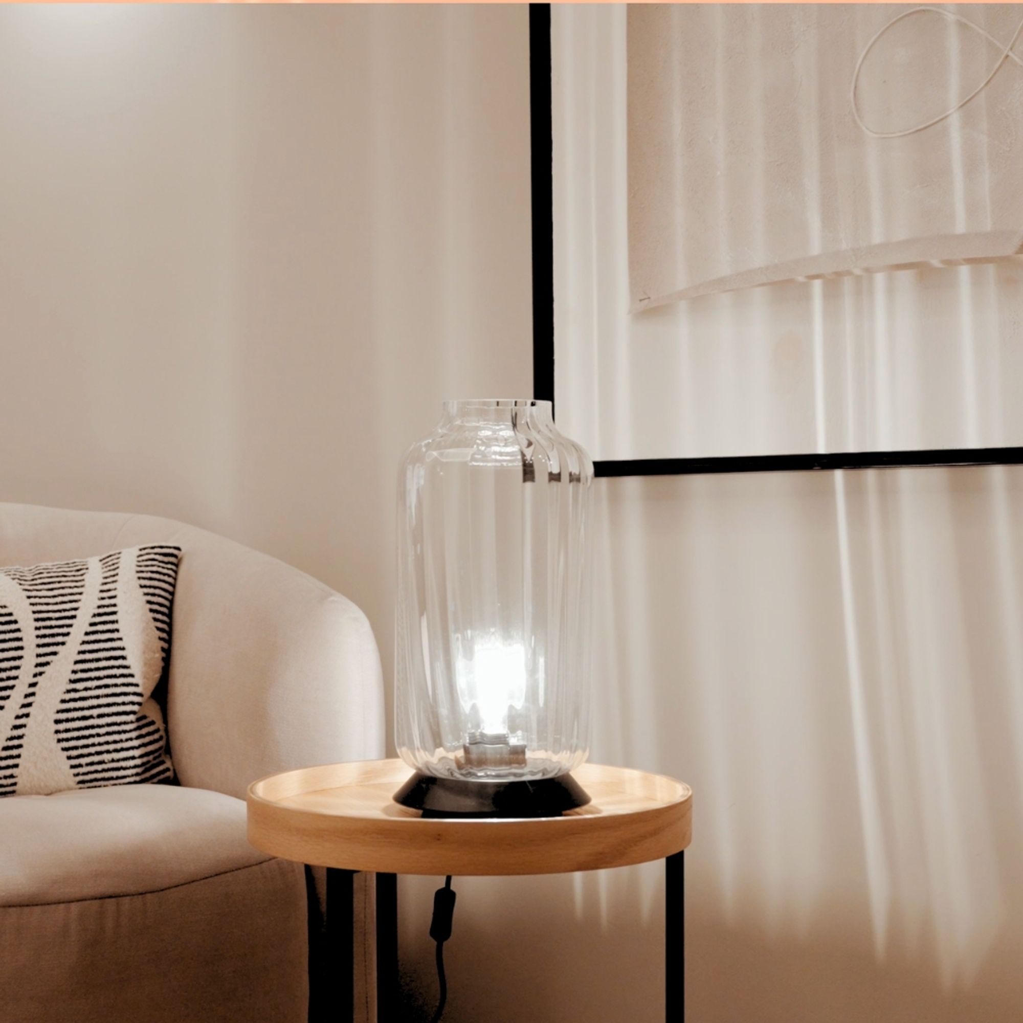 s.luce Velo Glas-Tischleuchte mit Schalter - 191186 - s.luce® - homecoming lights.