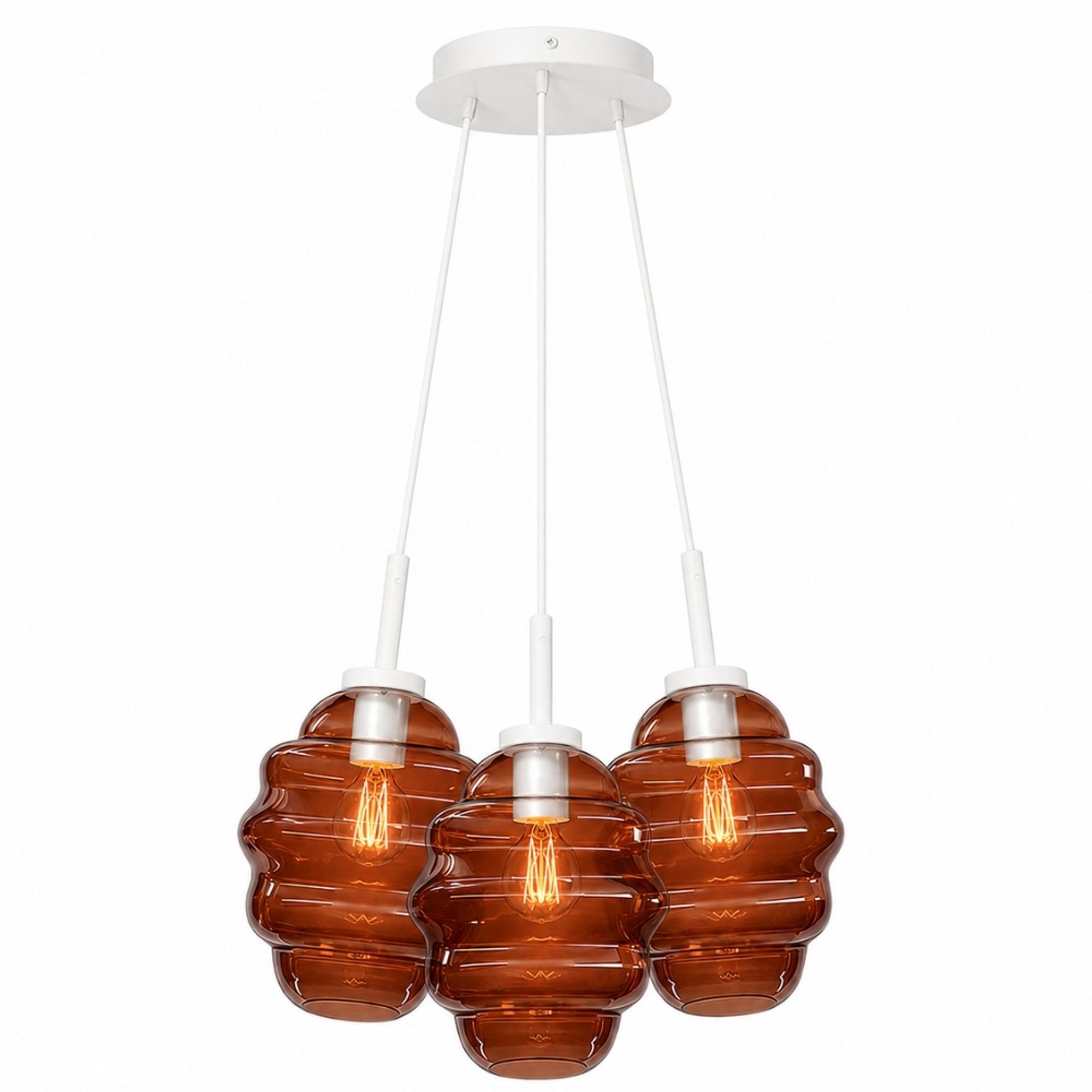 s.luce Echos Cluster Glas-Pendelleuchte 3-flammig 3x18cm - 200325 - s.luce® - homecoming lights.