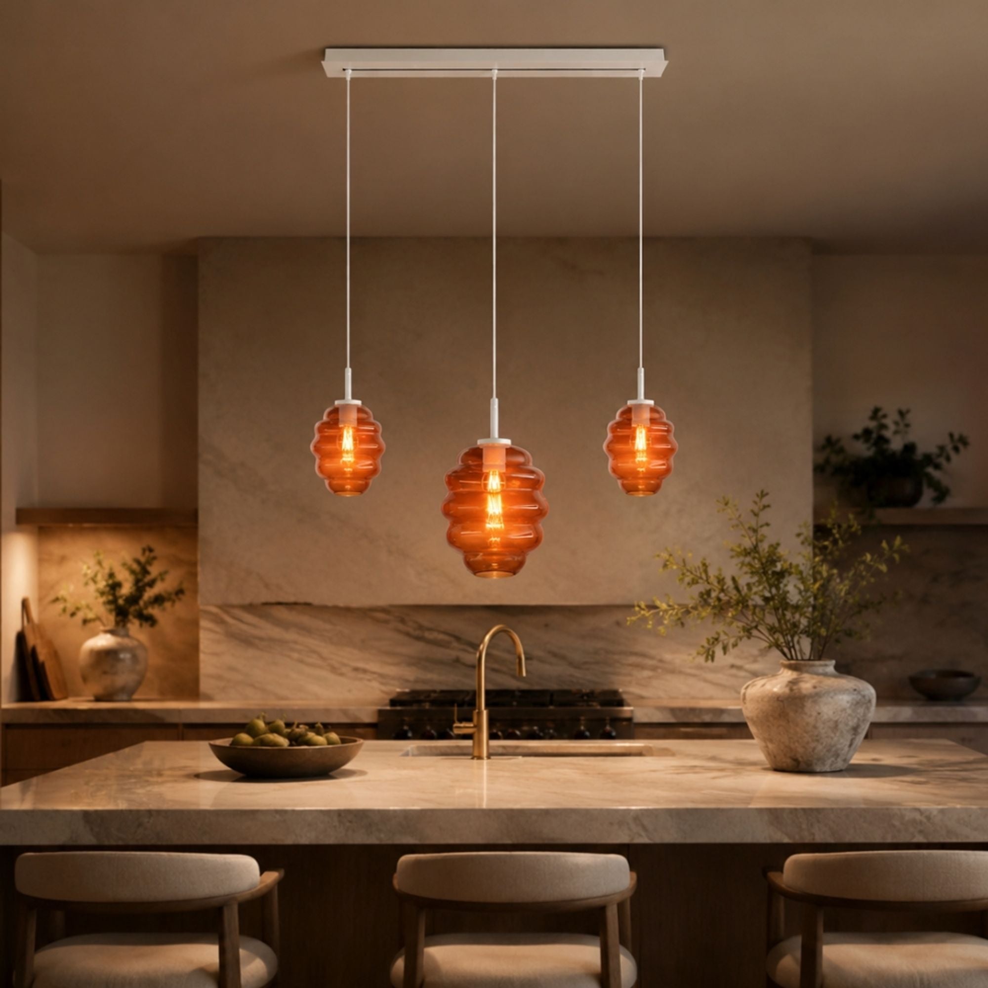 s.luce Echos Esstischlampe 3-flammig 120cm Ø 18/25cm - 194167 - s.luce® - homecoming lights.