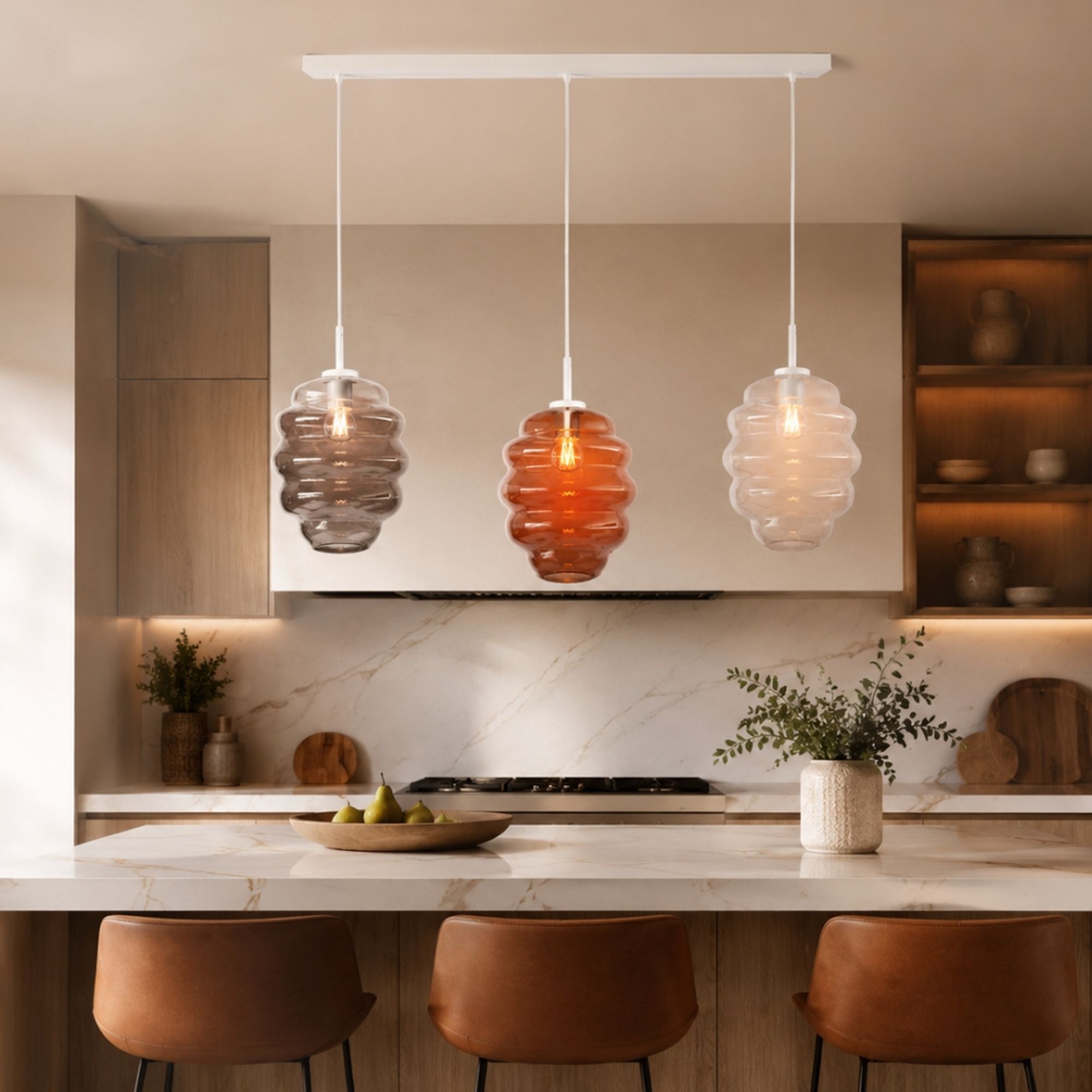 s.luce Echos Esszimmer-Hängeleuchte 3-flammig 120cm Ø 25cm - 194156 - s.luce® - homecoming lights.