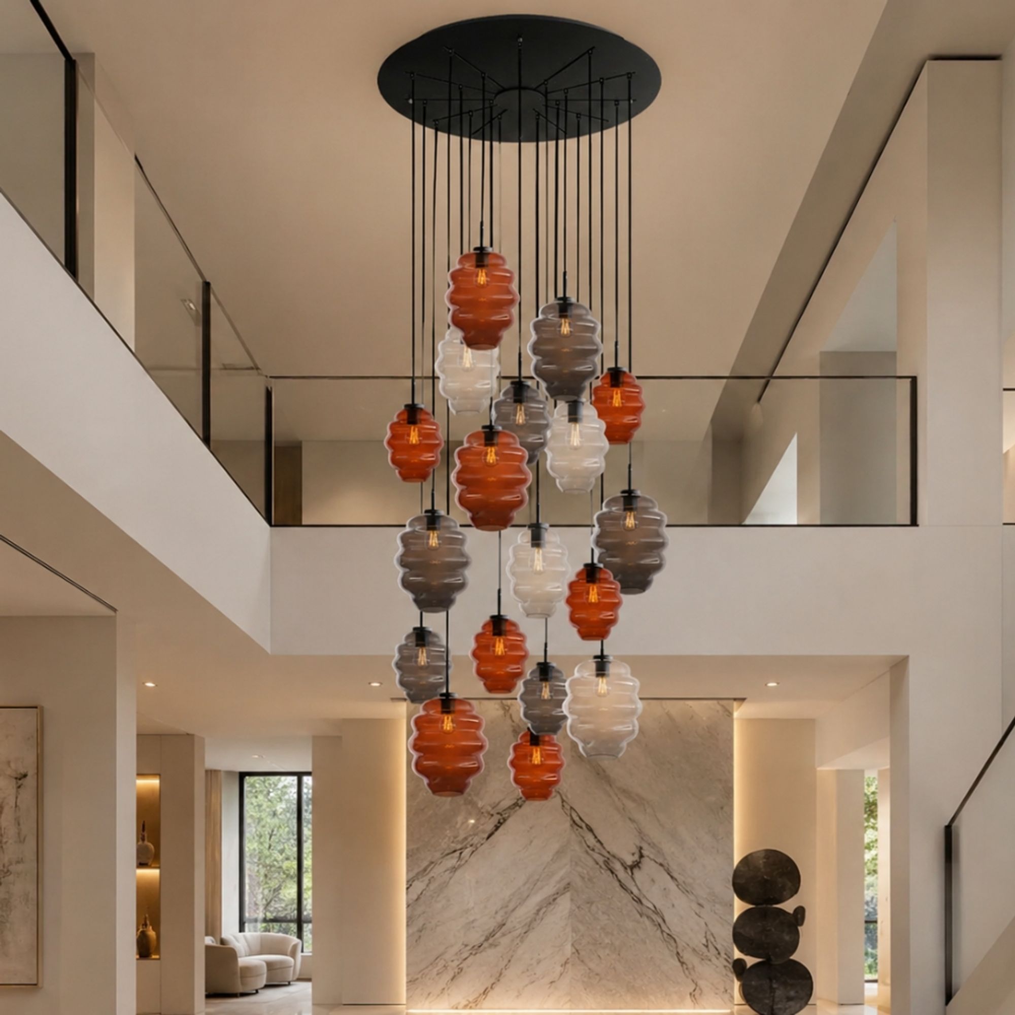 s.luce Echos Galerieleuchte 12-flammig Ø 80cm Baldachin Ø 18/25cm - 194277 - s.luce® - homecoming lights.