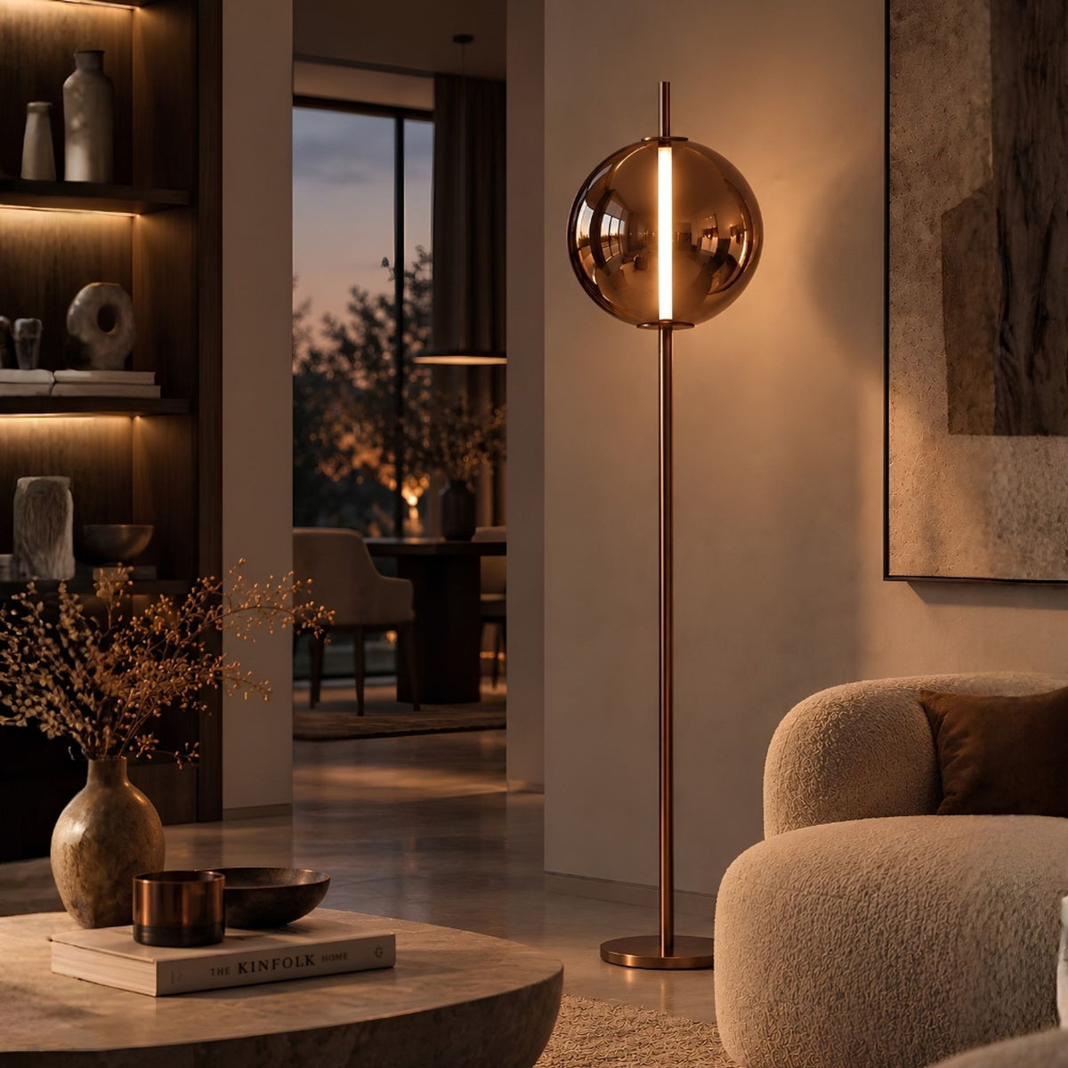 s.luce Mira Design LED Glas-Stehlampe 175cm