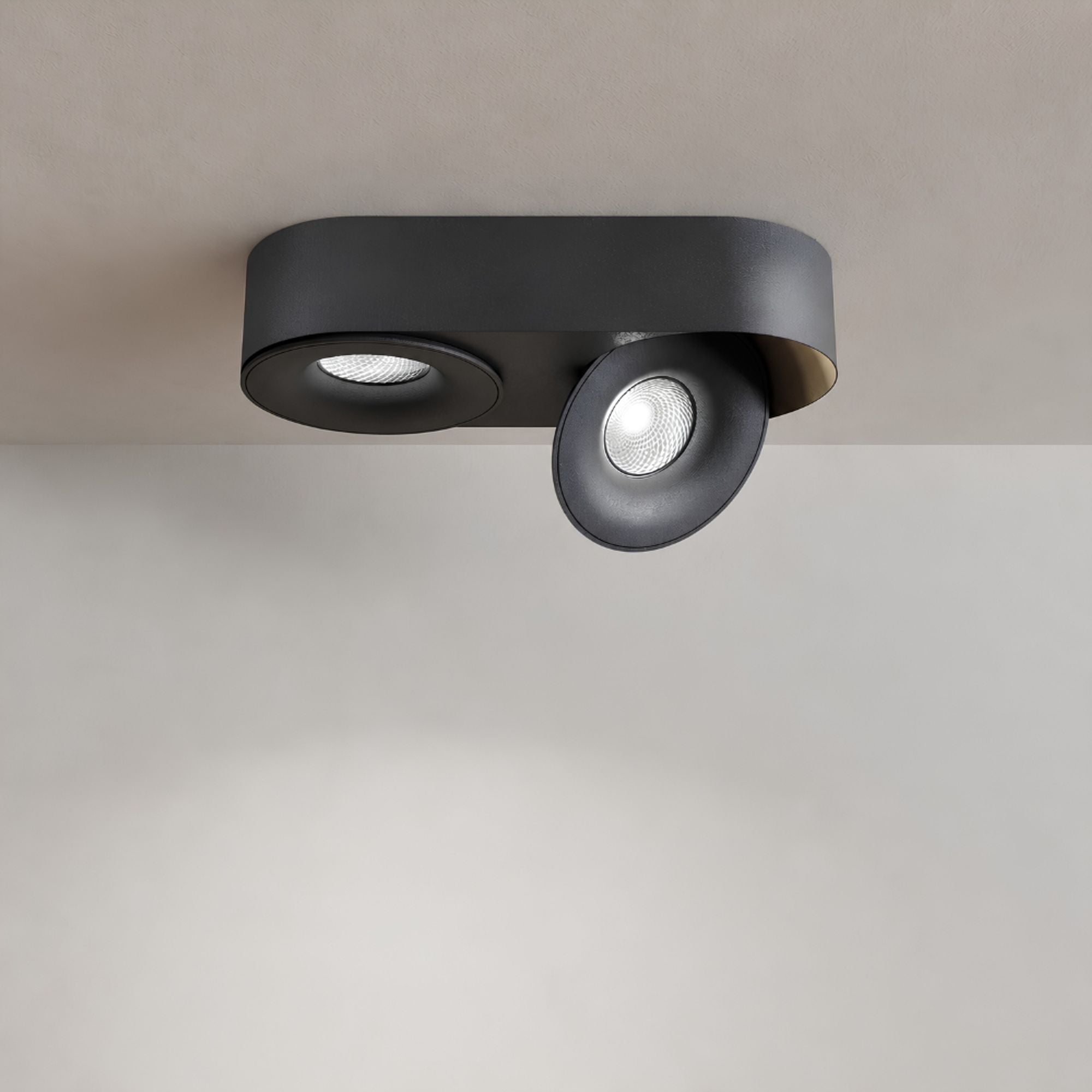 s.luce Santa Duo LED-Deckenleuchte schwenkbar 2-flammig