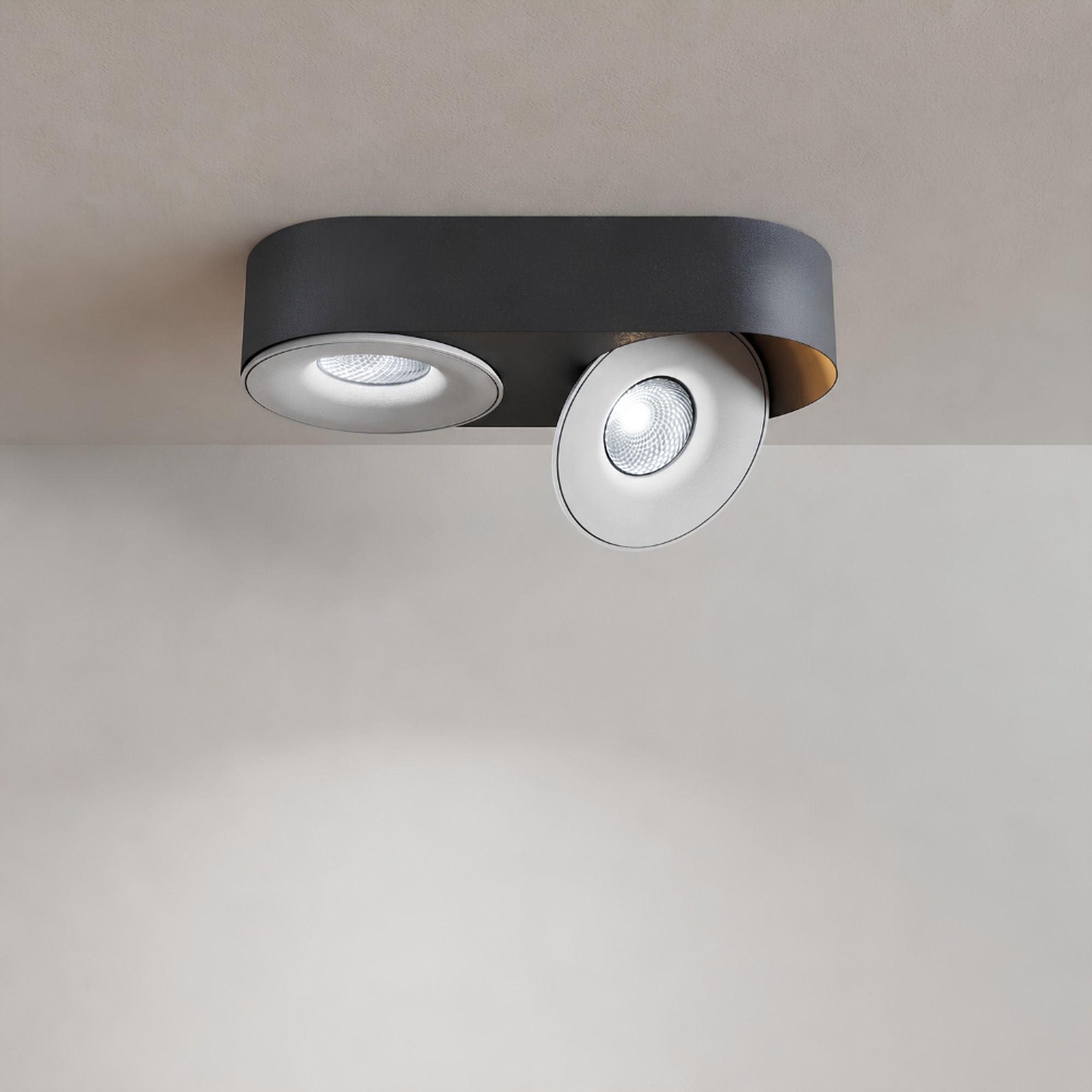 s.luce Santa Duo LED-Deckenleuchte schwenkbar 2-flammig