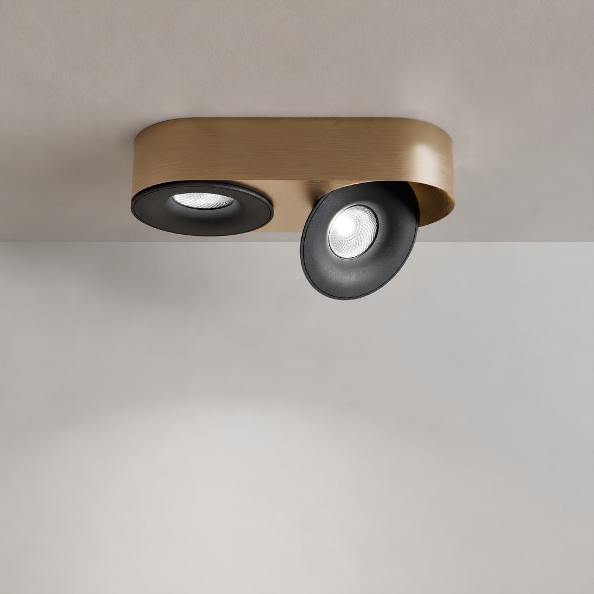 s.luce Santa Duo LED-Deckenleuchte schwenkbar 2-flammig