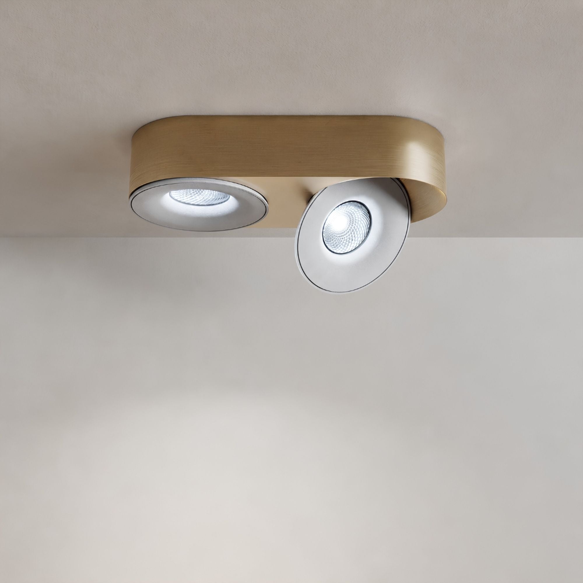 s.luce Santa Duo LED-Deckenleuchte schwenkbar 2-flammig