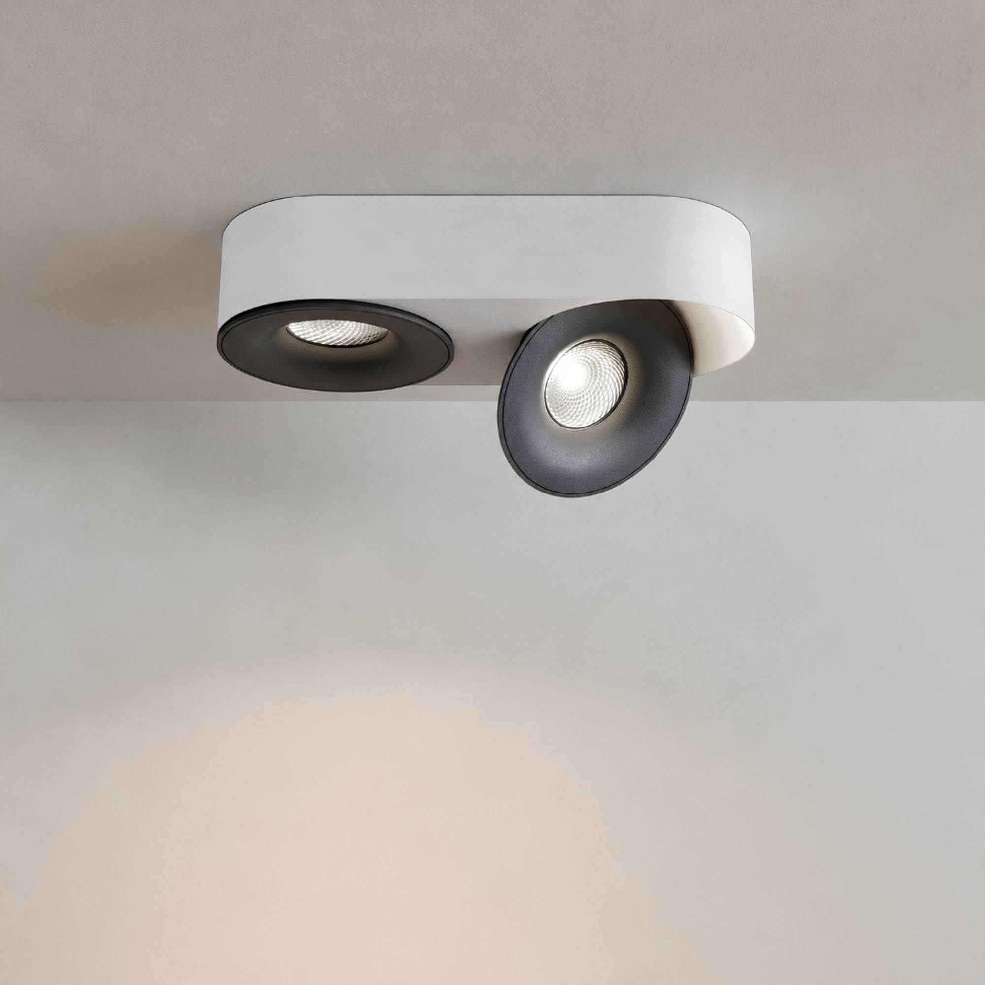 s.luce Santa Duo LED-Deckenleuchte schwenkbar 2-flammig