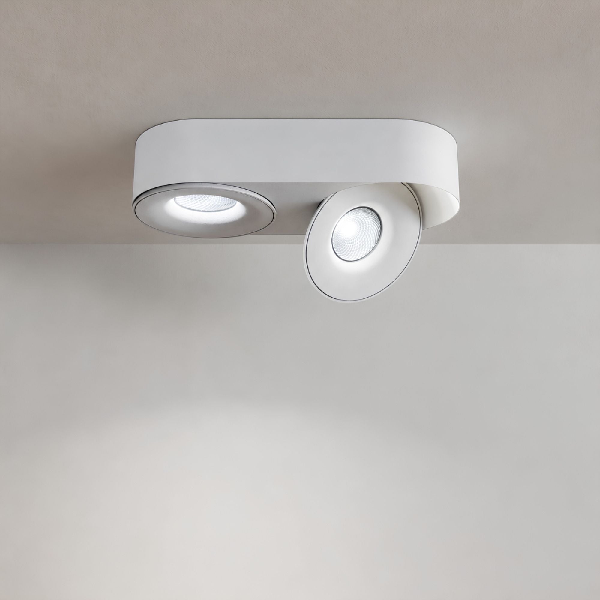 s.luce Santa Duo LED-Deckenleuchte schwenkbar 2-flammig