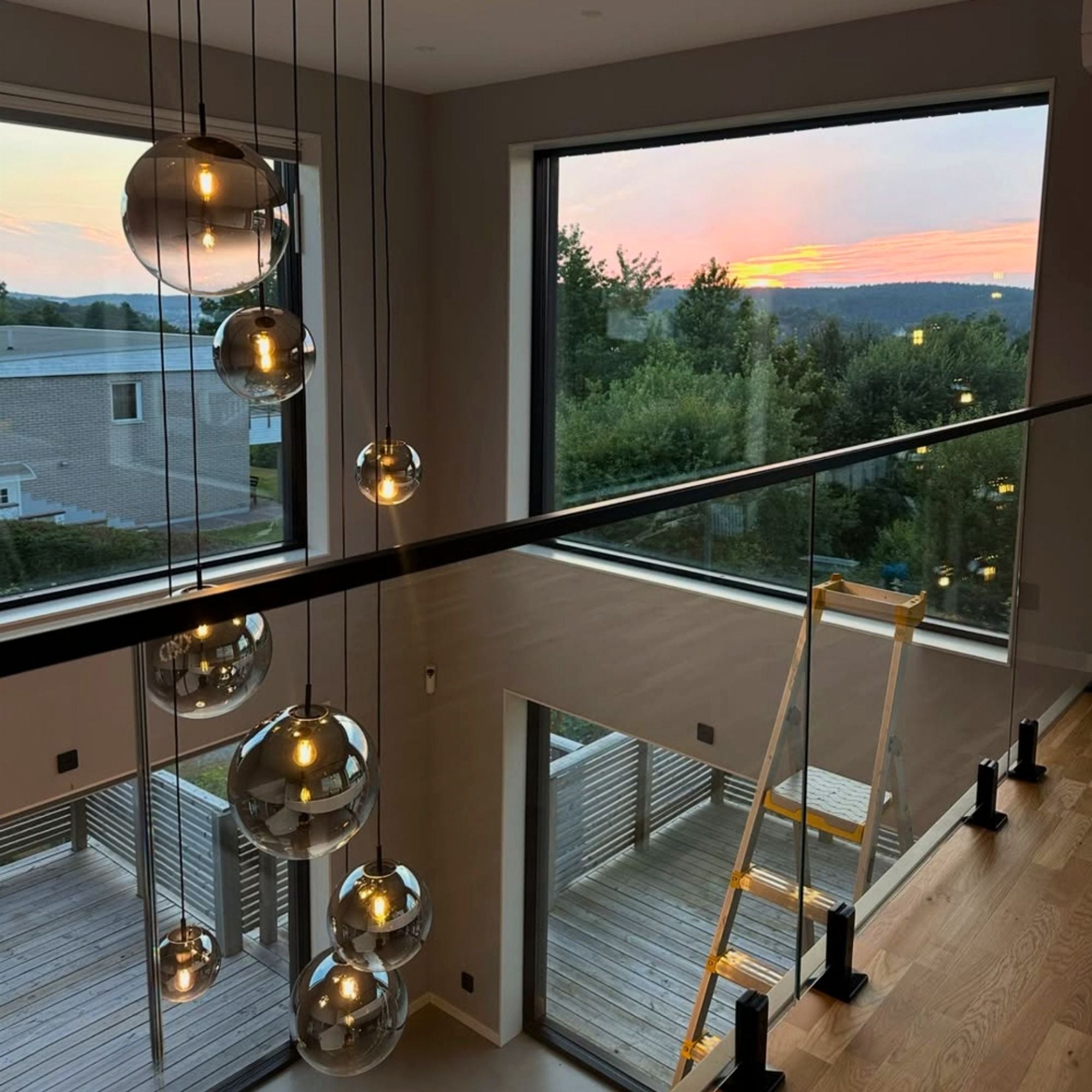 s.luce Orb XL Galerieleuchte 8-flammig mit Modular Baldachin - 156736 - s.luce® - homecoming lights.