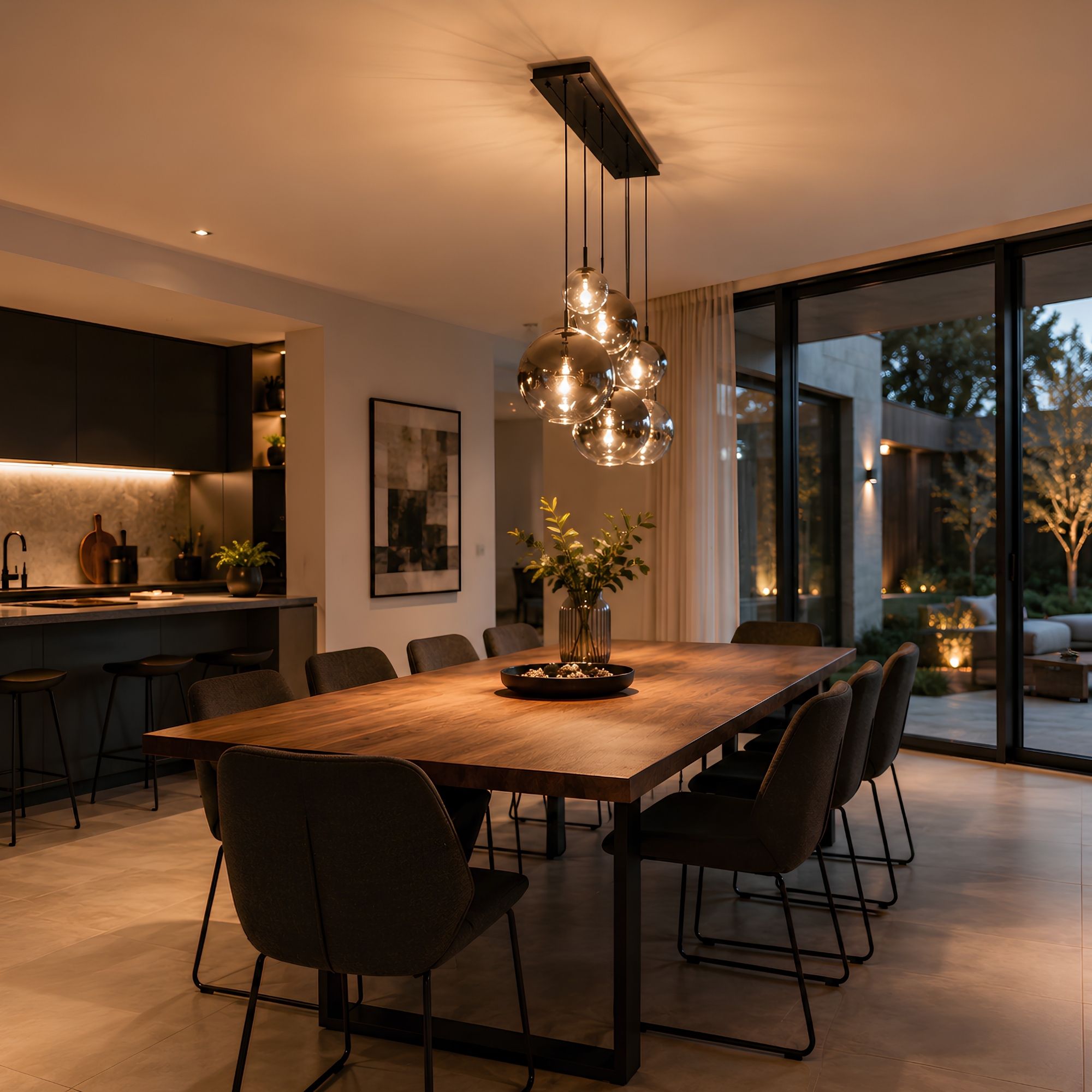 s.luce Orb Esstisch-Hängeleuchte 5-flammig 160cm - 179619 - s.luce® - homecoming lights.