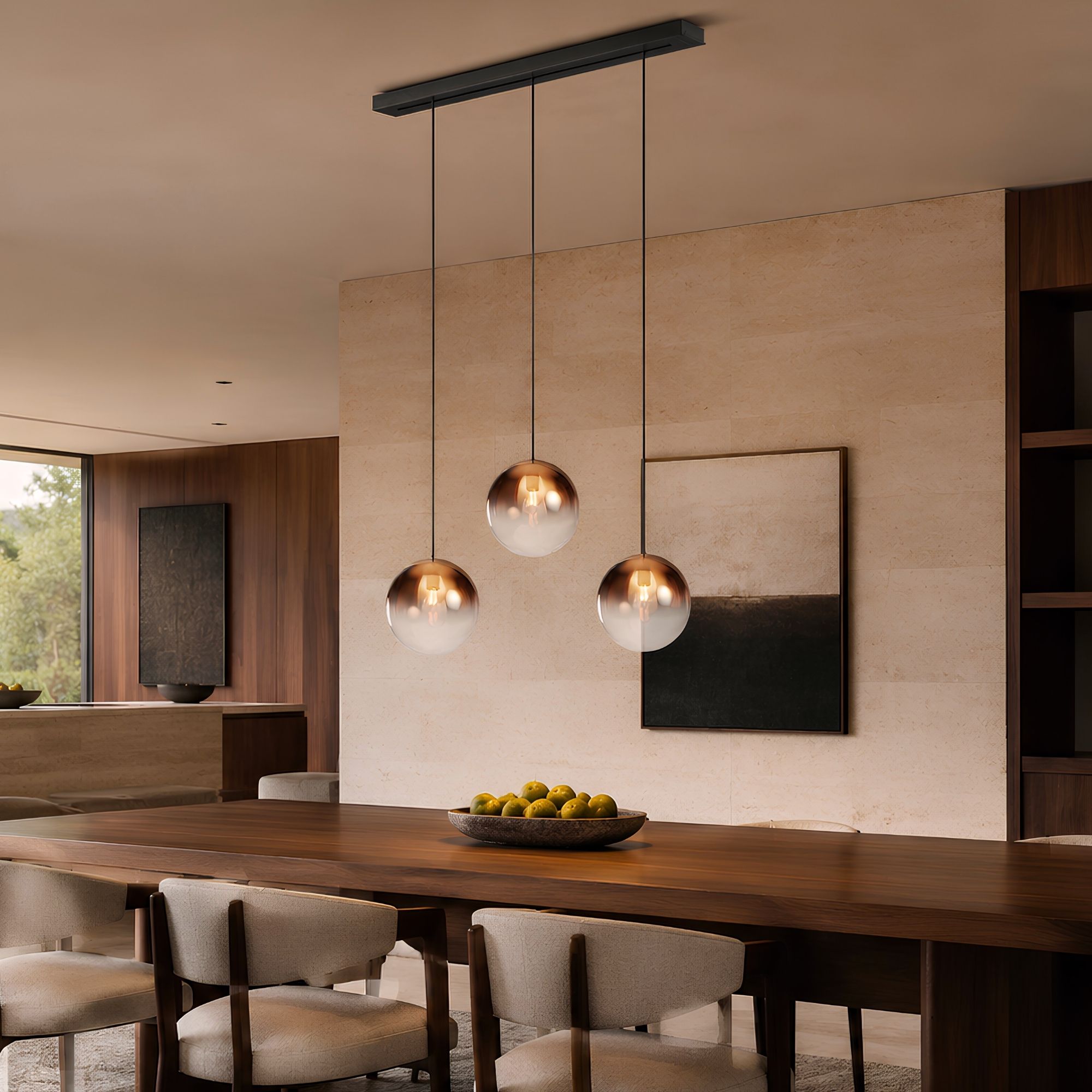 s.luce Orb 3-flammig Ø 30 Esstisch-Pendelleuchte 120cm - 179570 - s.luce® - homecoming lights.