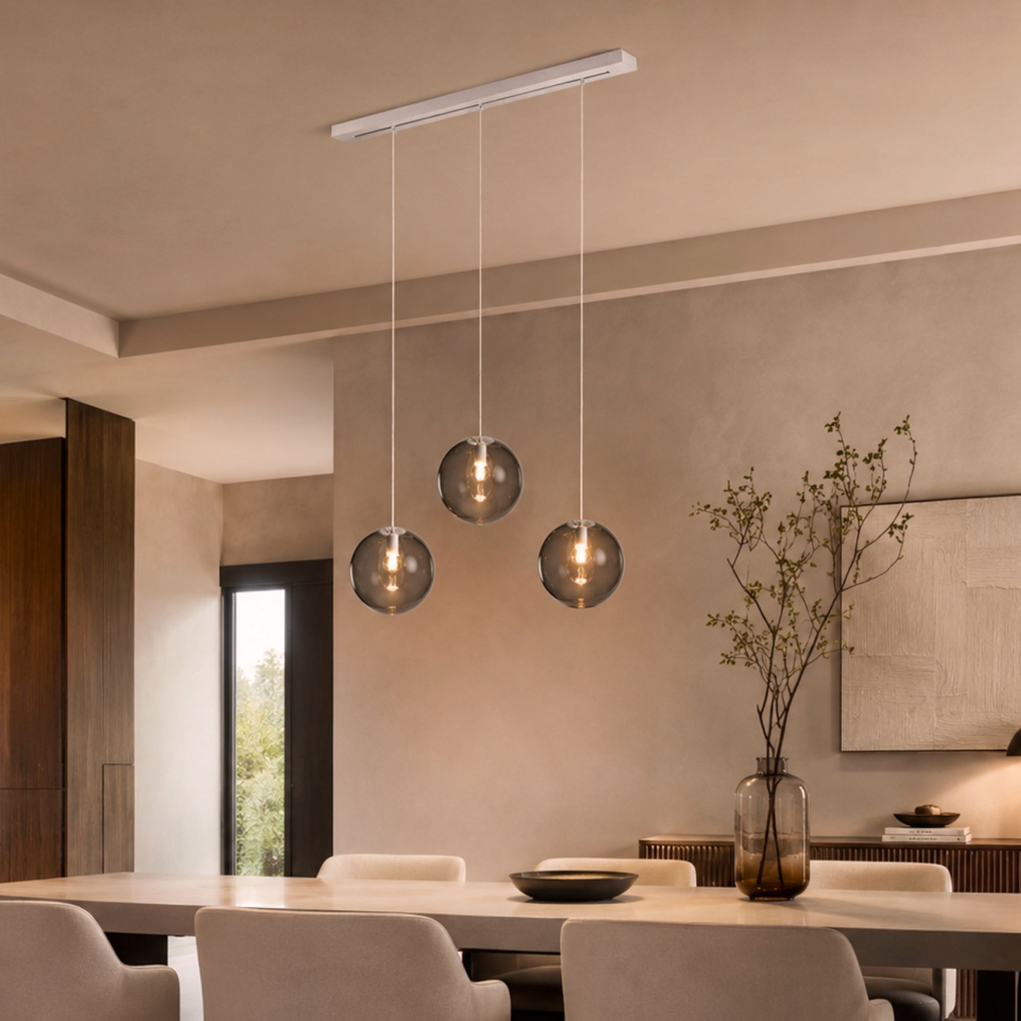 s.luce Orb 3-flammig Ø 30 Esstisch-Pendelleuchte 120cm - 179565 - s.luce® - homecoming lights.