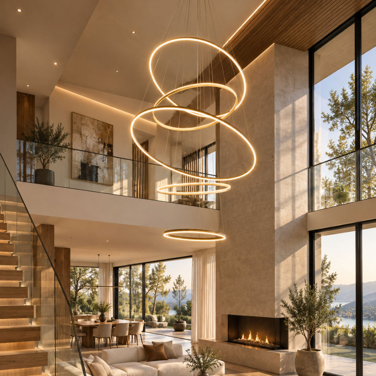 s.luce LED Ring Pendelleuchte Ø 150cm - 158493 - s.luce® - homecoming lights.