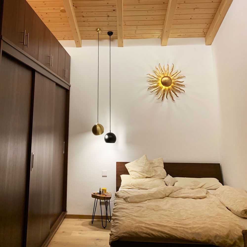 s.luce Ball Pendelleuchte tauschbarer Schirm