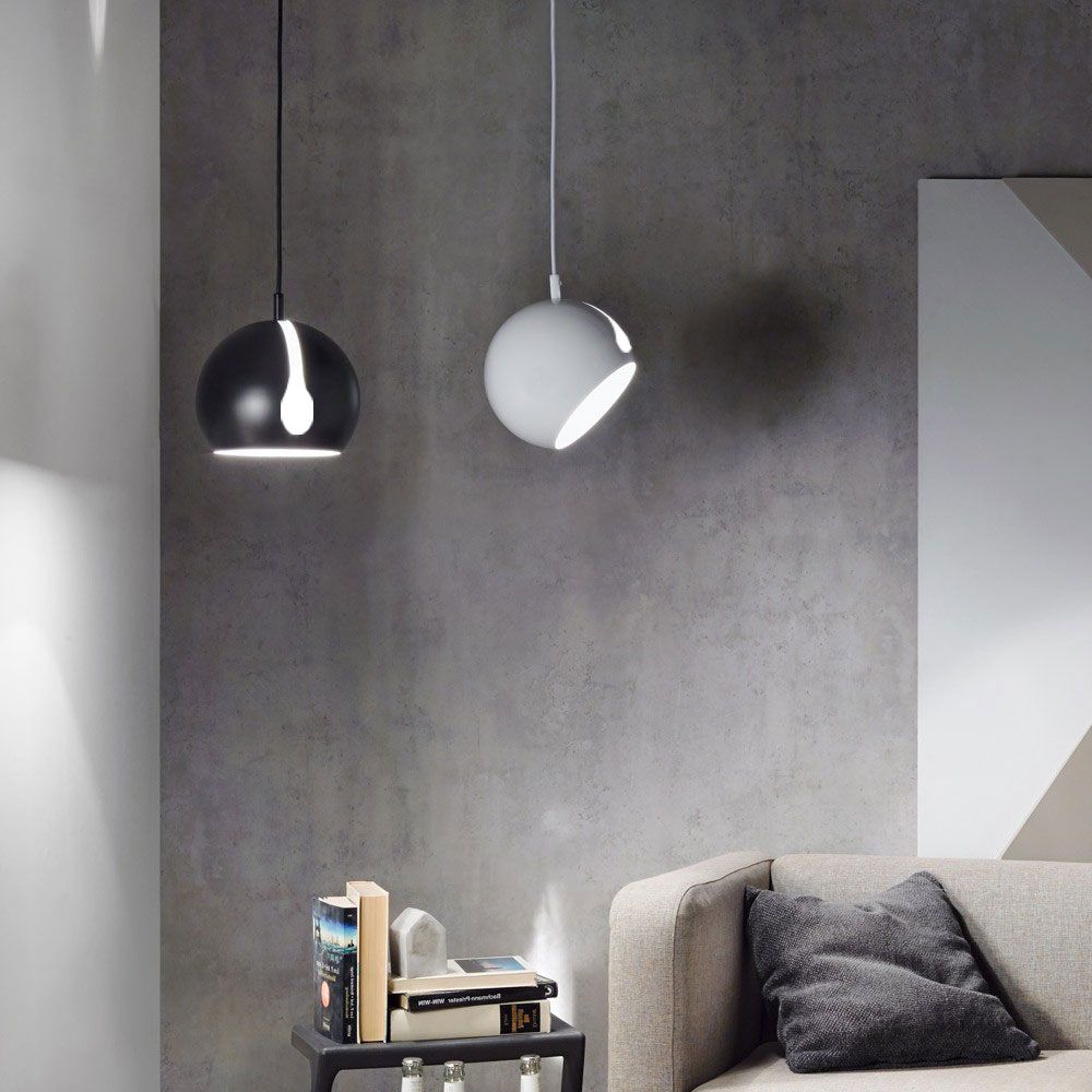 s.luce Ball Pendelleuchte tauschbarer Schirm
