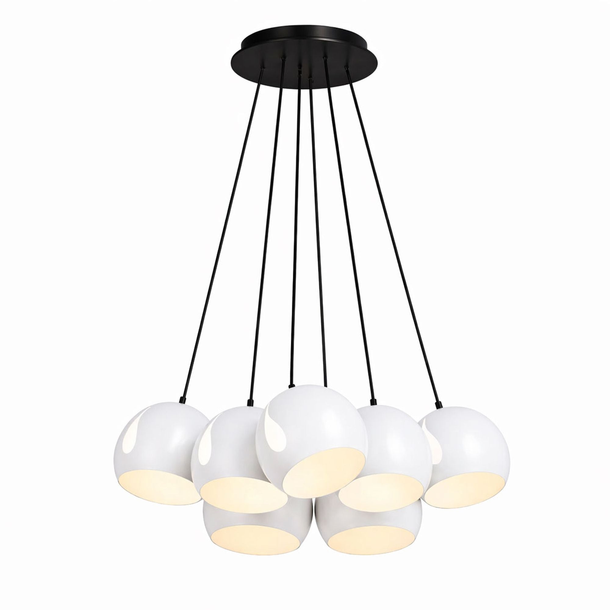 s.luce Ball Cluster Mehrfach-Pendelleuchte Cluster 7-flammig 7x20cm