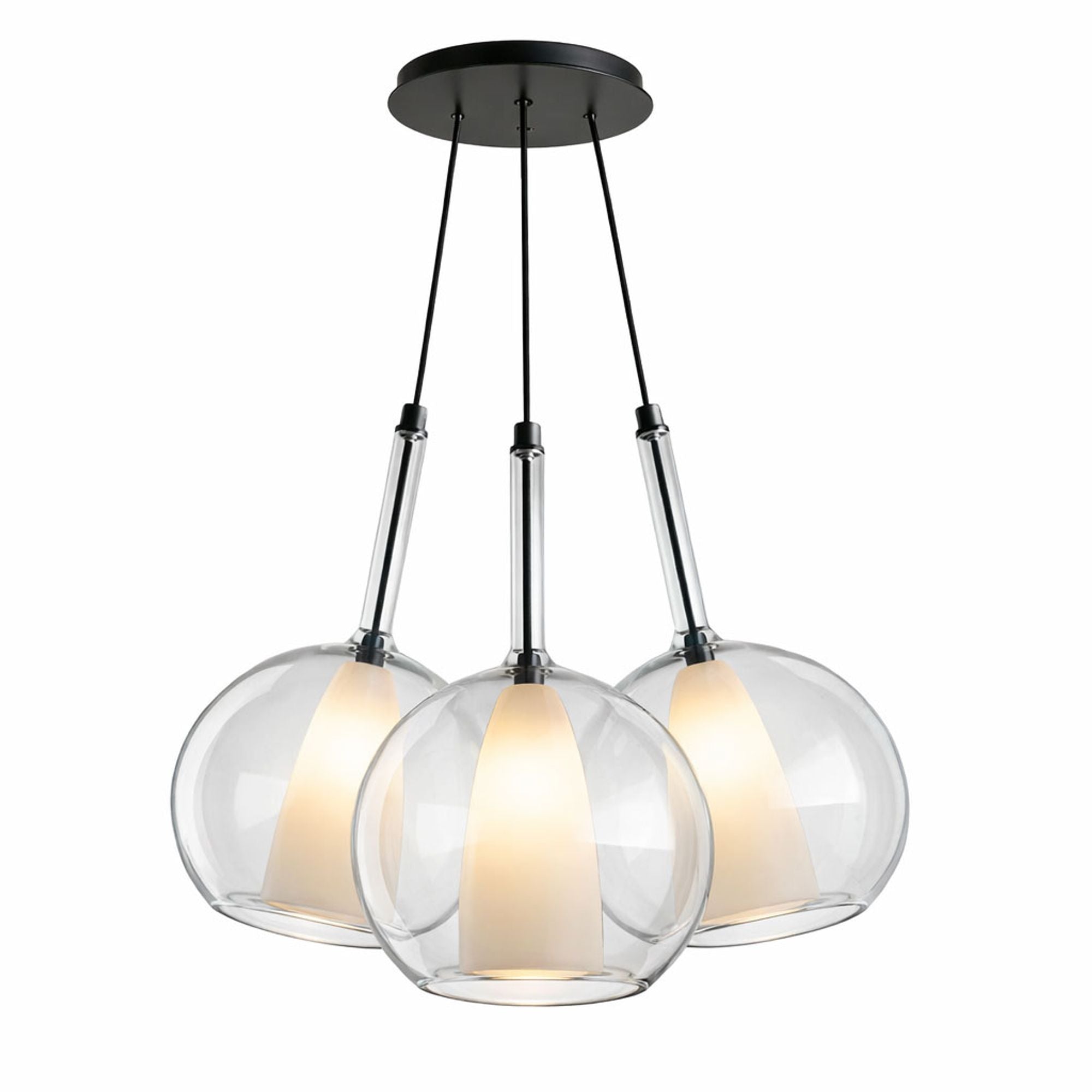 s.luce Belluna Cluster Glas - Hängeleuchte 3 - flammig - 199968 - s.luce® - homecoming lights.