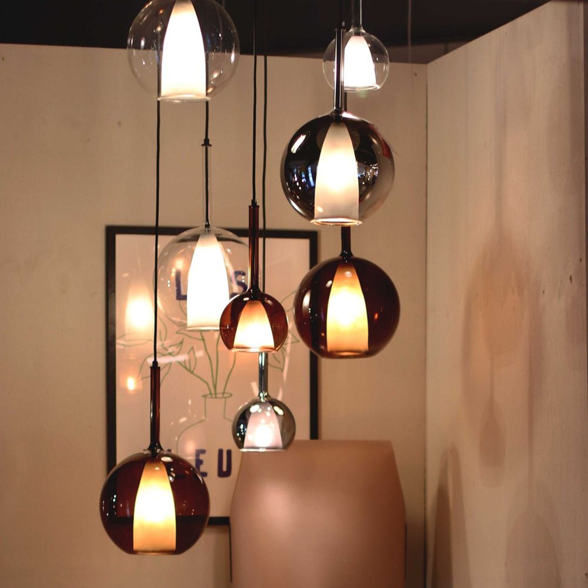 s.luce Belluna Cluster Glas - Hängeleuchte 3 - flammig - 199965 - s.luce® - homecoming lights.