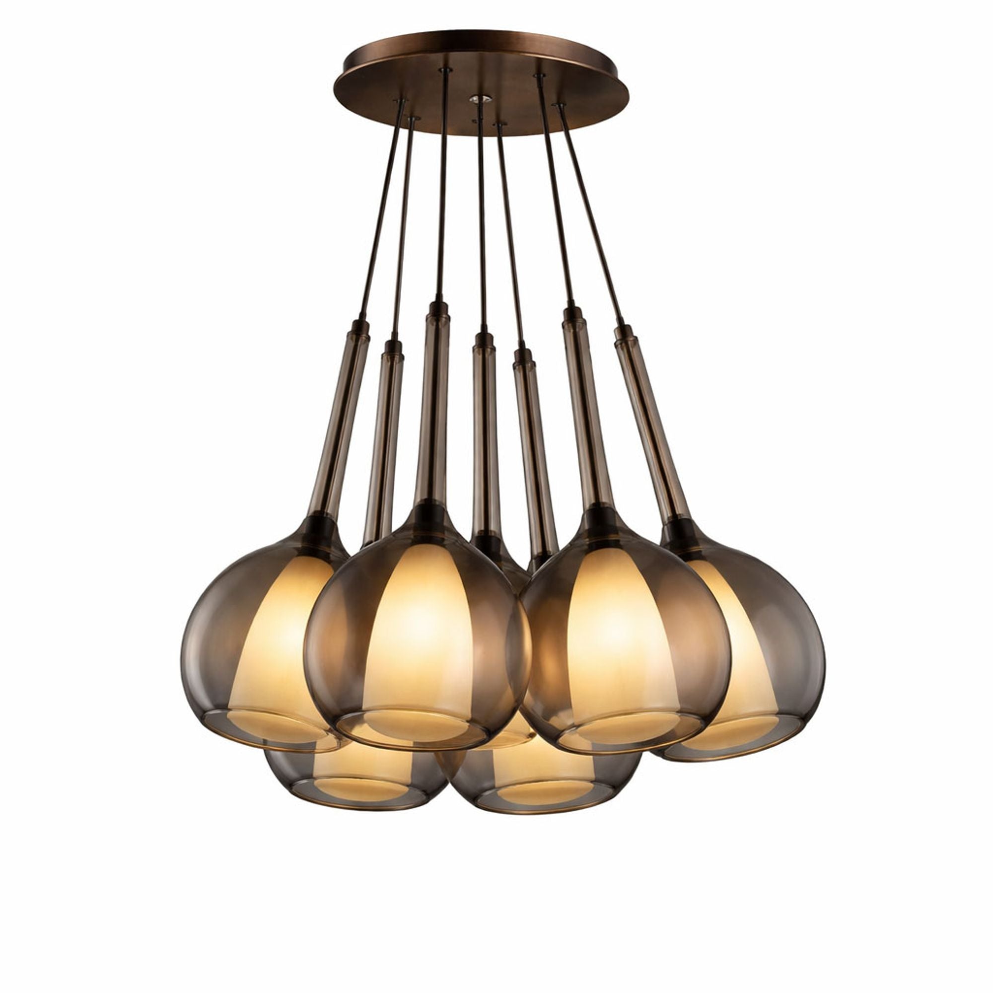 s.luce Belluna Cluster Glas - Pendelleuchte 7 - flammig - 199974 - s.luce® - homecoming lights.