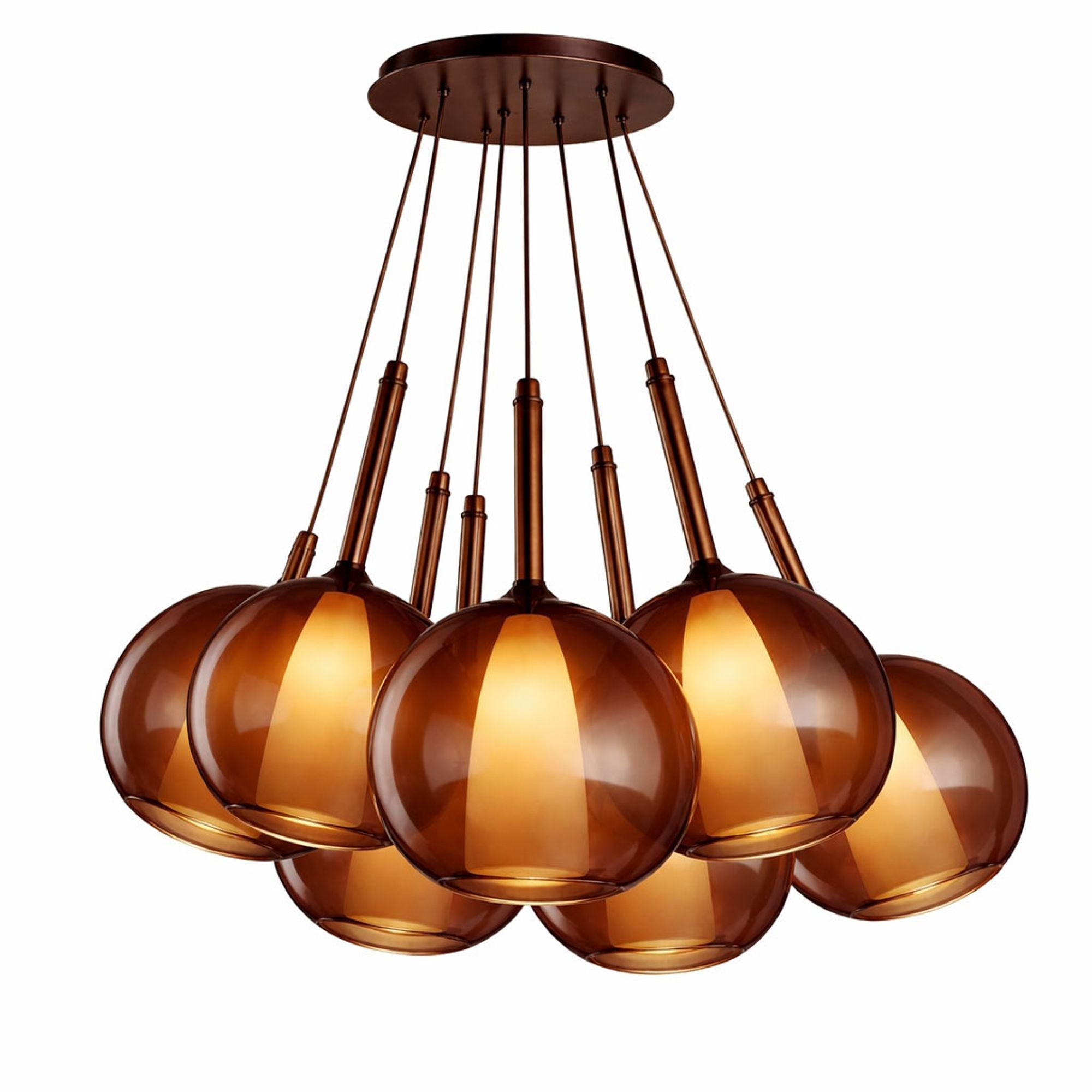 s.luce Belluna Cluster Glas - Pendelleuchte 7 - flammig - 199975 - s.luce® - homecoming lights.