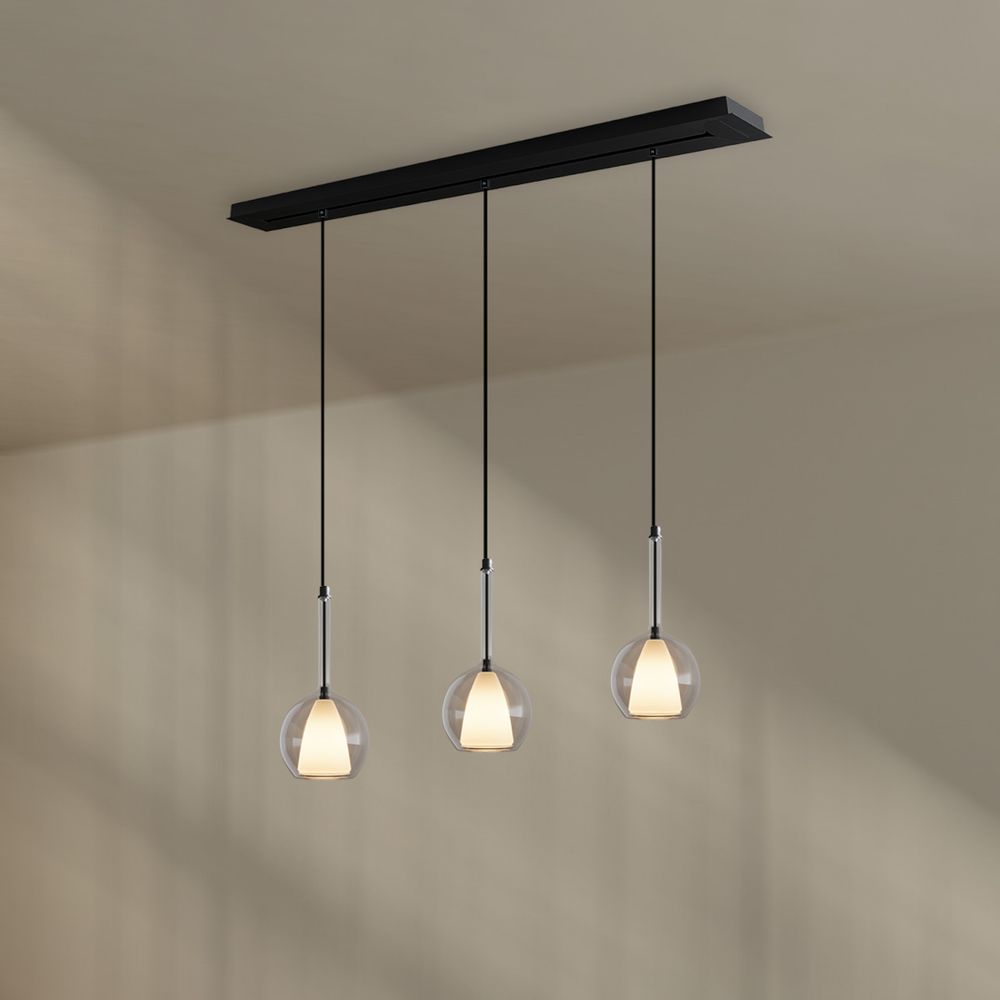 s.luce Belluna Esstisch-Pendelleuchte 3-flammig 120cm