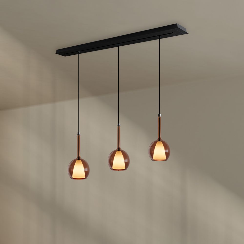 s.luce Belluna Esstisch-Pendelleuchte 3-flammig 120cm