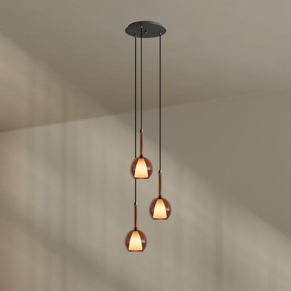 s.luce Belluna Galerieleuchte 3-flammig Ø 40cm Baldachin