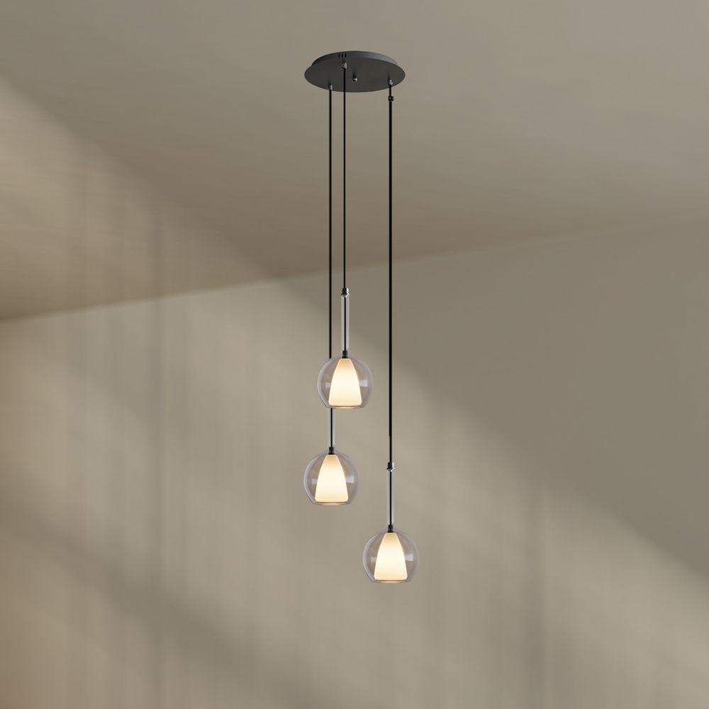 s.luce Belluna Galerieleuchte 3-flammig Ø 40cm Baldachin