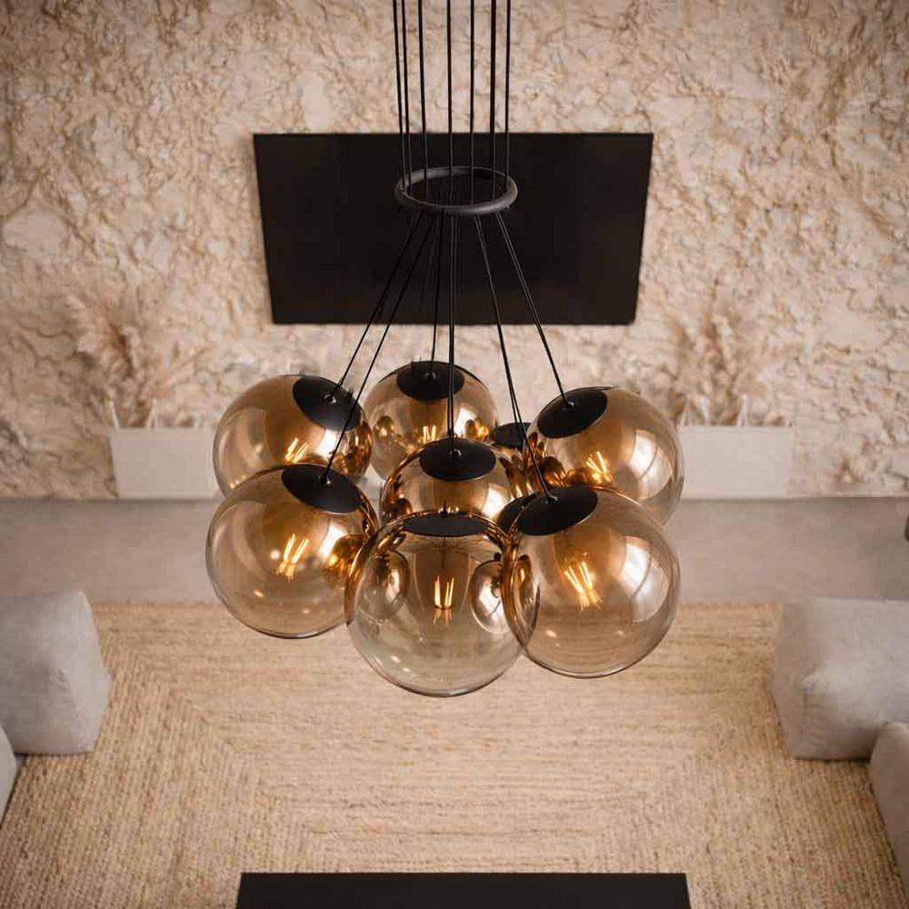s.luce Glass Ball Gallery Light Pendant Light 7-light - 186452 - s.luce® - homecoming lights.