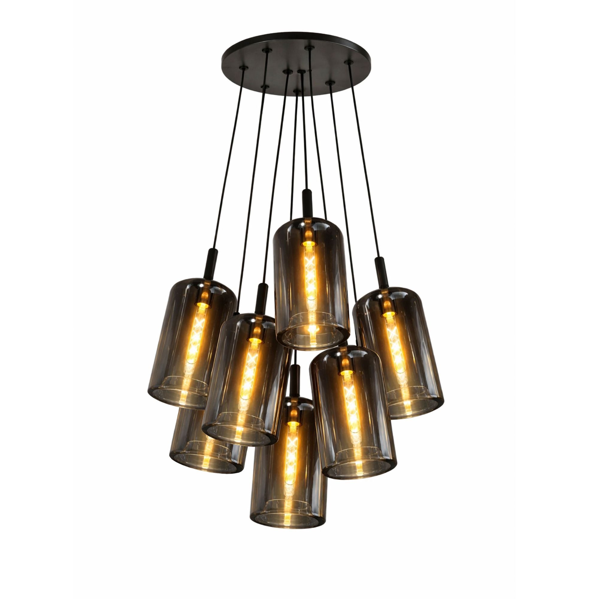 s.luce Cruet Cluster Glas - Pendelleuchte 7 - flammig 7x17cm - 200238 - s.luce® - homecoming lights.