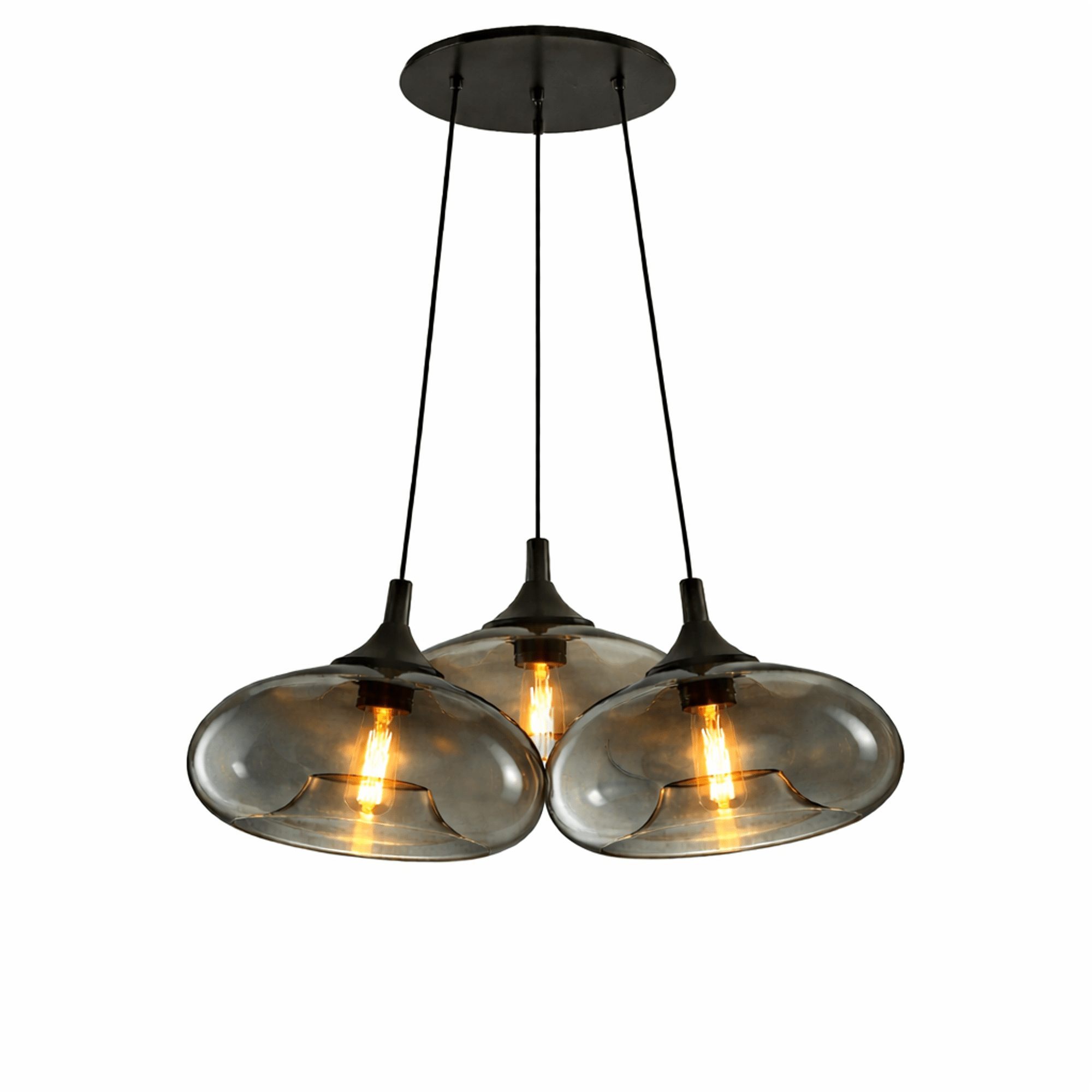 s.luce Cruet Cluster Glas - Pendelleuchte 3 - flammig 3x28cm - 200230 - s.luce® - homecoming lights.