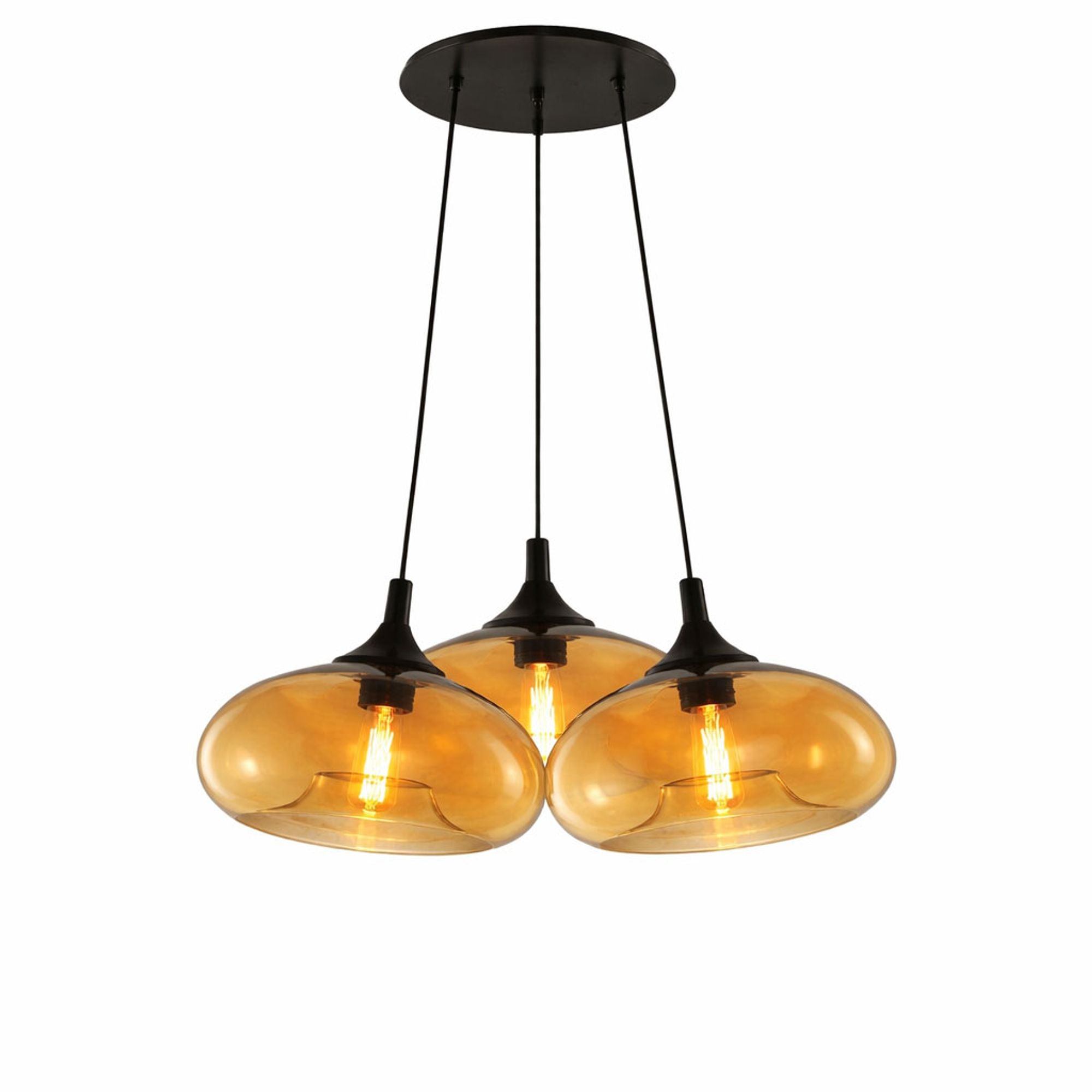 s.luce Cruet Cluster Glas - Pendelleuchte 3 - flammig 3x28cm - 200228 - s.luce® - homecoming lights.