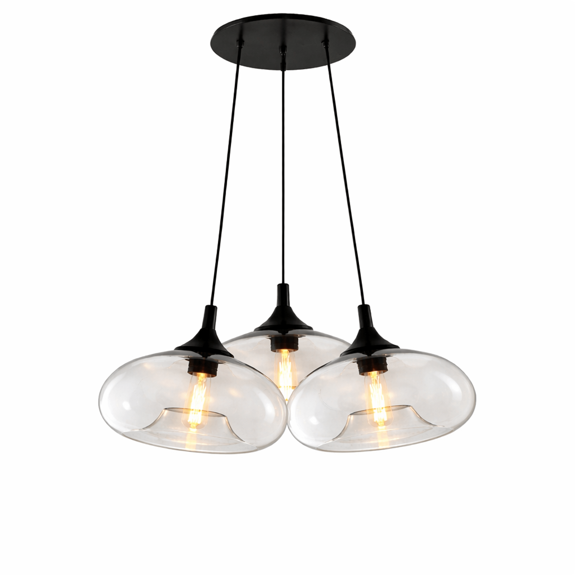 s.luce Cruet Cluster Glas - Pendelleuchte 3 - flammig 3x28cm - 200229 - s.luce® - homecoming lights.