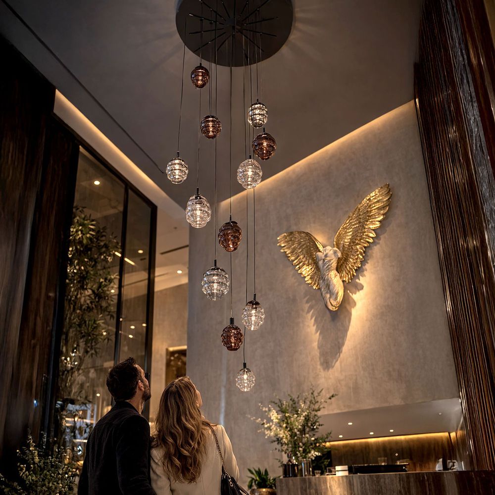 s.luce Echos Galerieleuchte 12 - flammig Ø 80cm Baldachin Ø 18/25cm - 194276 - s.luce® - homecoming lights.