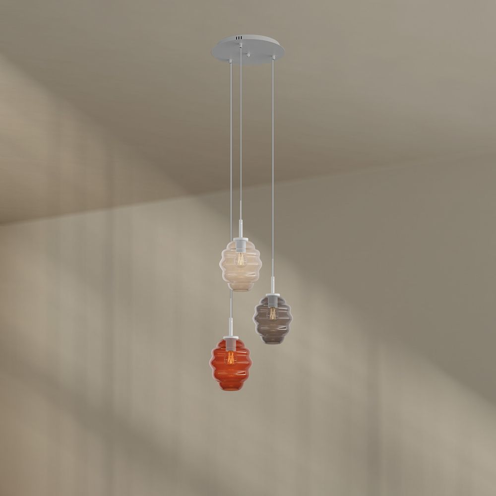 s.luce Echos Galerieleuchte 3-flammig Ø 40cm Baldachin, Ø 18cm
