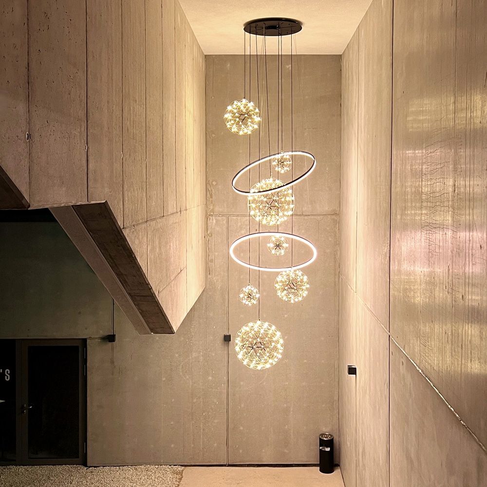s.luce Fusion XXL Galerieleuchte 8-flammig LED-Ring