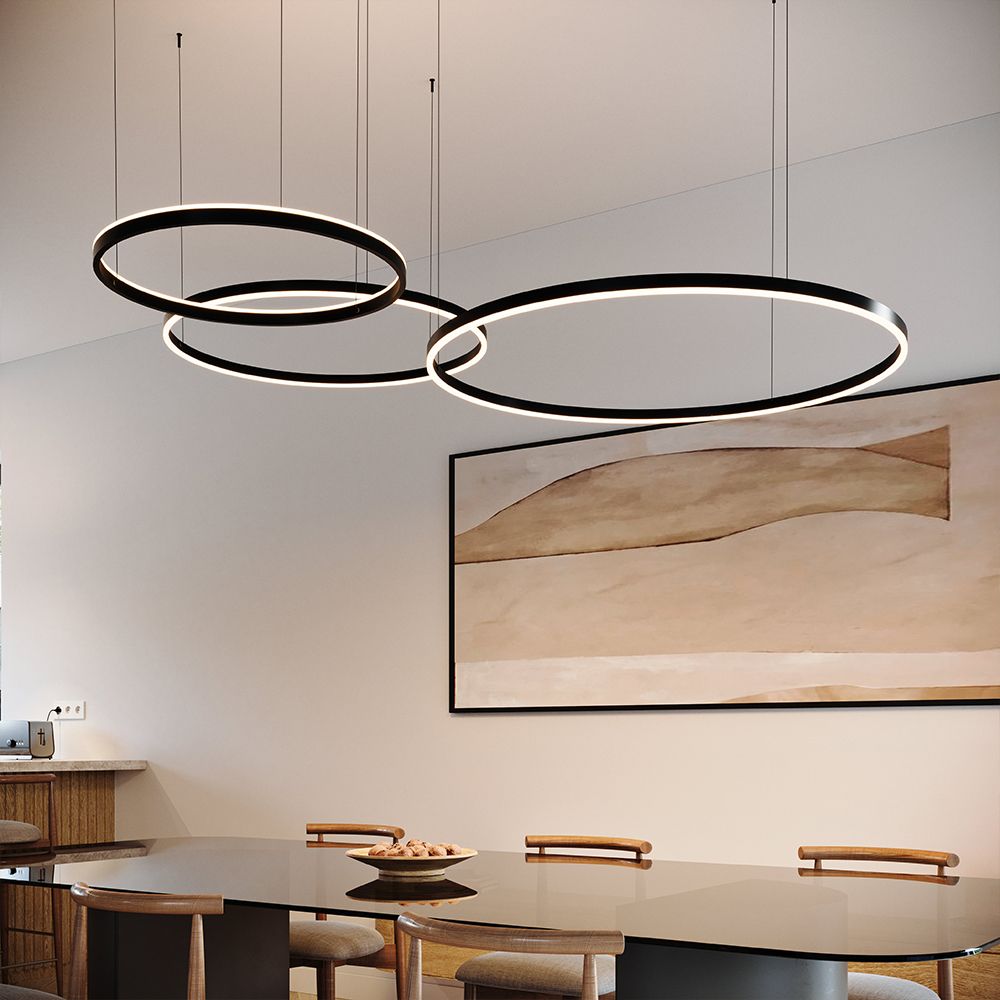 s.luce LED Ring Pendelleuchte 3-flammig Exzentrisch