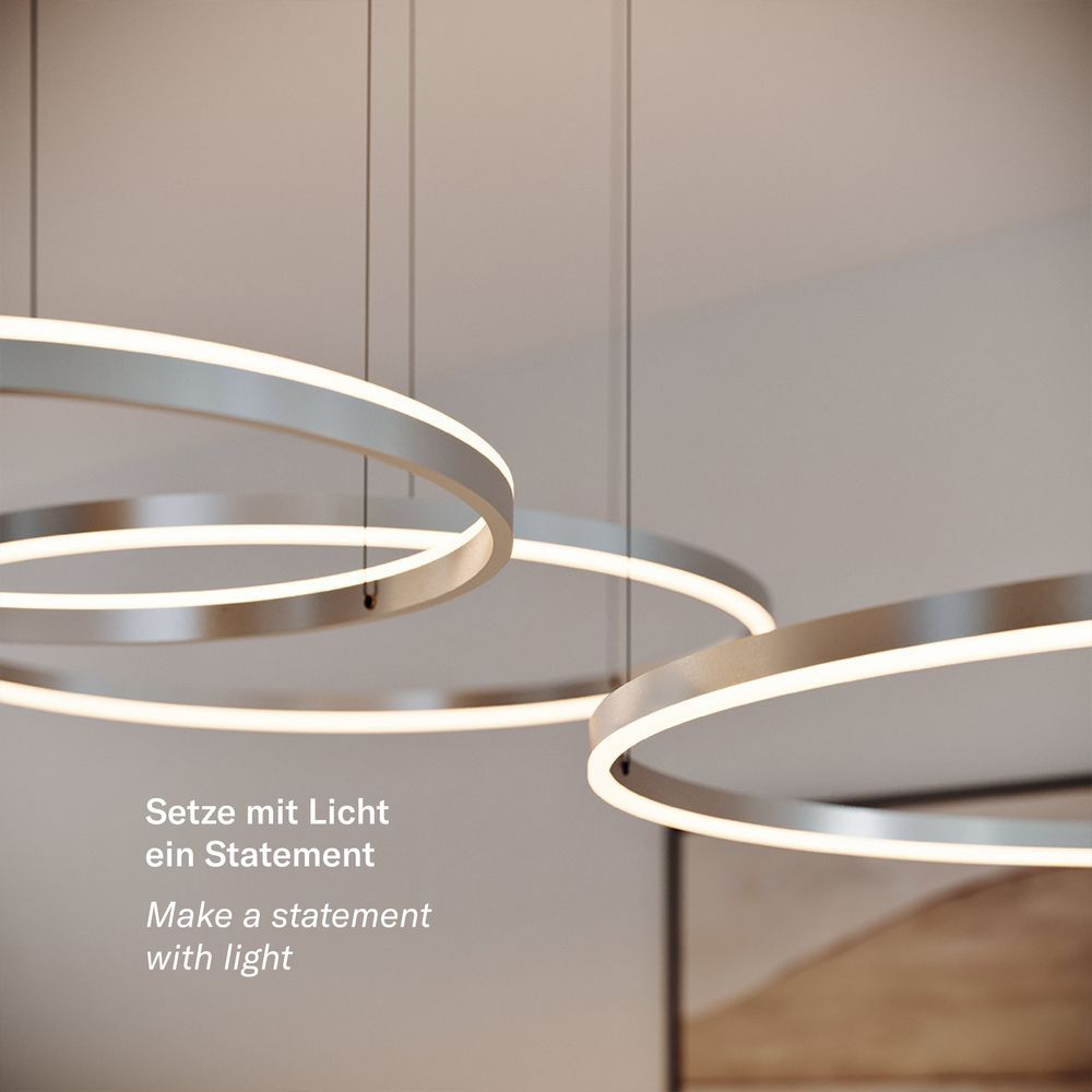 s.luce LED Ring Pendelleuchte 3-flammig Exzentrisch