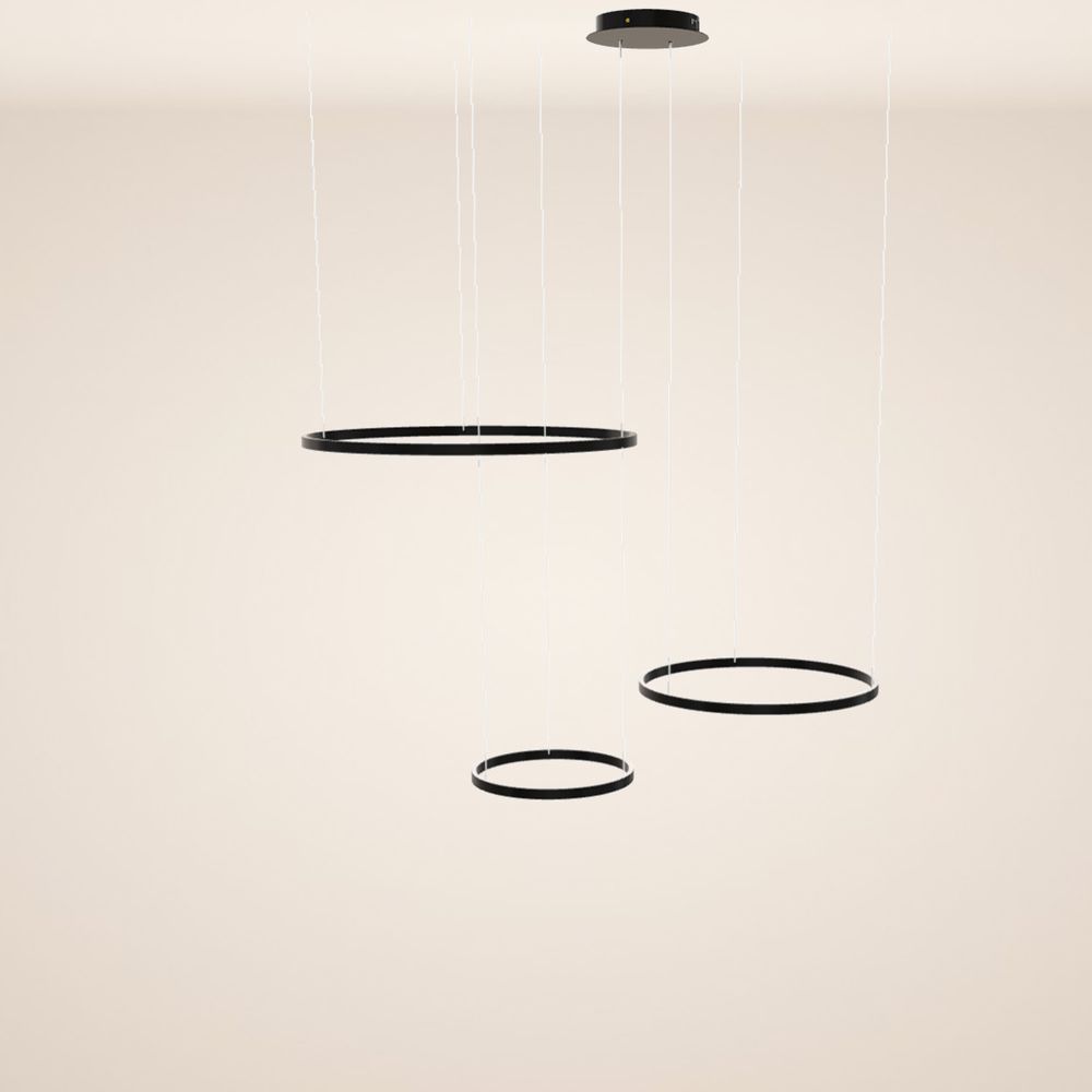 s.luce LED Ring Pendelleuchte 3-flammig Exzentrisch