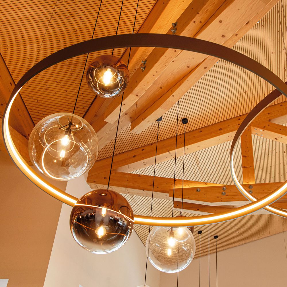 s.luce Made LED ring XL lampa wisząca Ø do 230 cm Możliwość ściemniania RAL