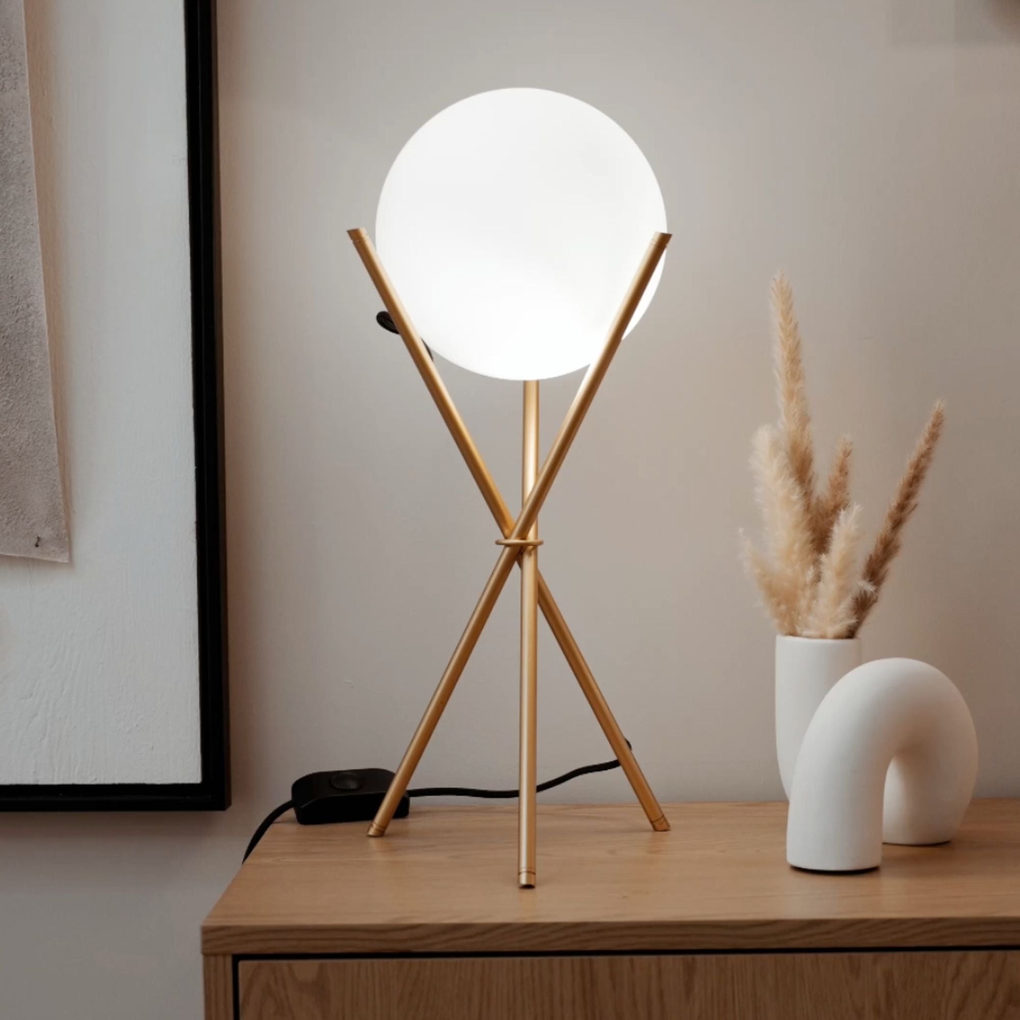 s.luce Axis Glass - Table Lamp Tripod 20cm - 172304 - s.luce® - homecoming lights.
