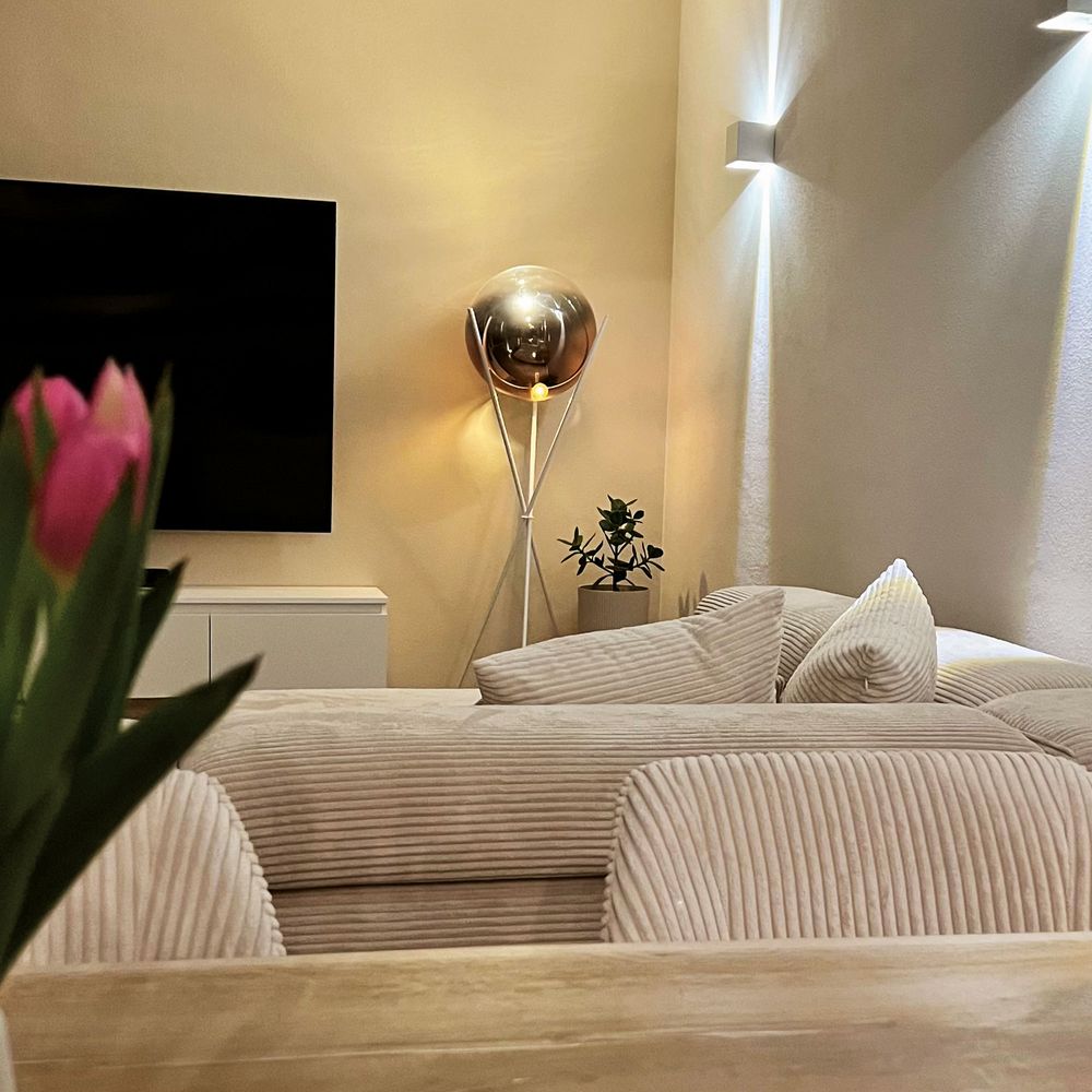 s.luce Orb Axis Glaskugel Stehlampe Dreibein 160cm - 172326 - s.luce® - homecoming lights.