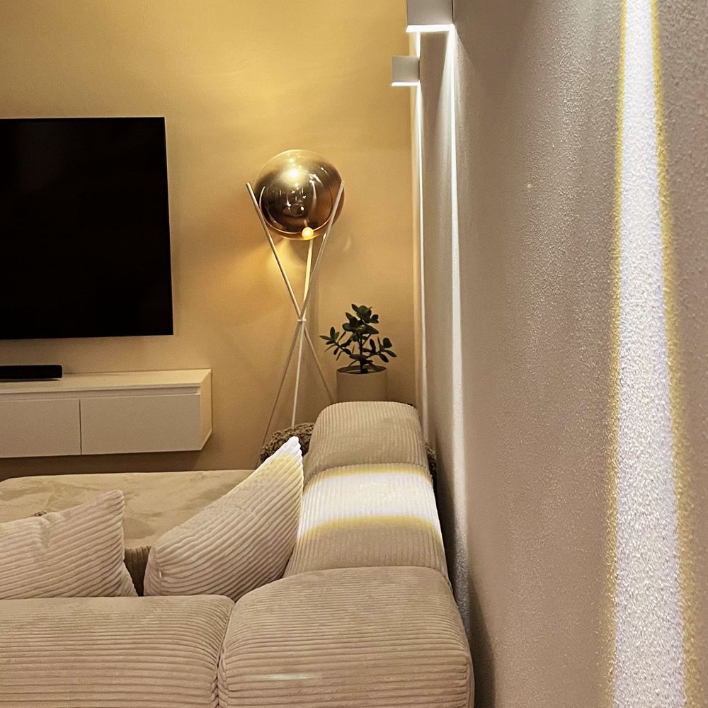 s.luce Orb Axis Glaskugel Stehlampe Dreibein 160cm - 172326 - s.luce® - homecoming lights.