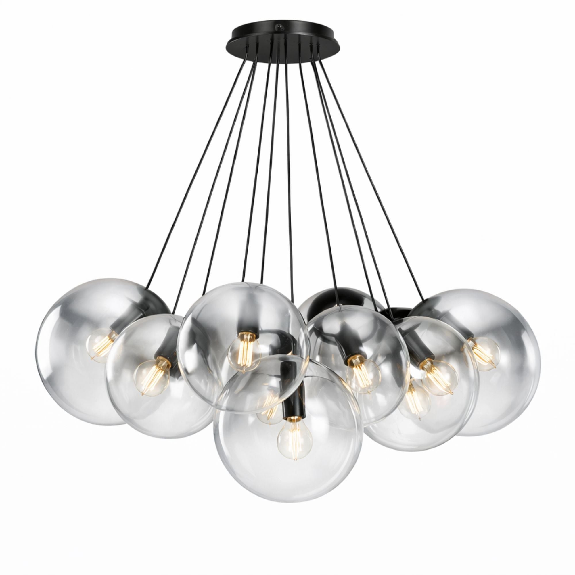 s.luce Orb Cluster Glas - Pendelleuchte 13 - flammig 13x20cm - 200591 - s.luce® - homecoming lights.