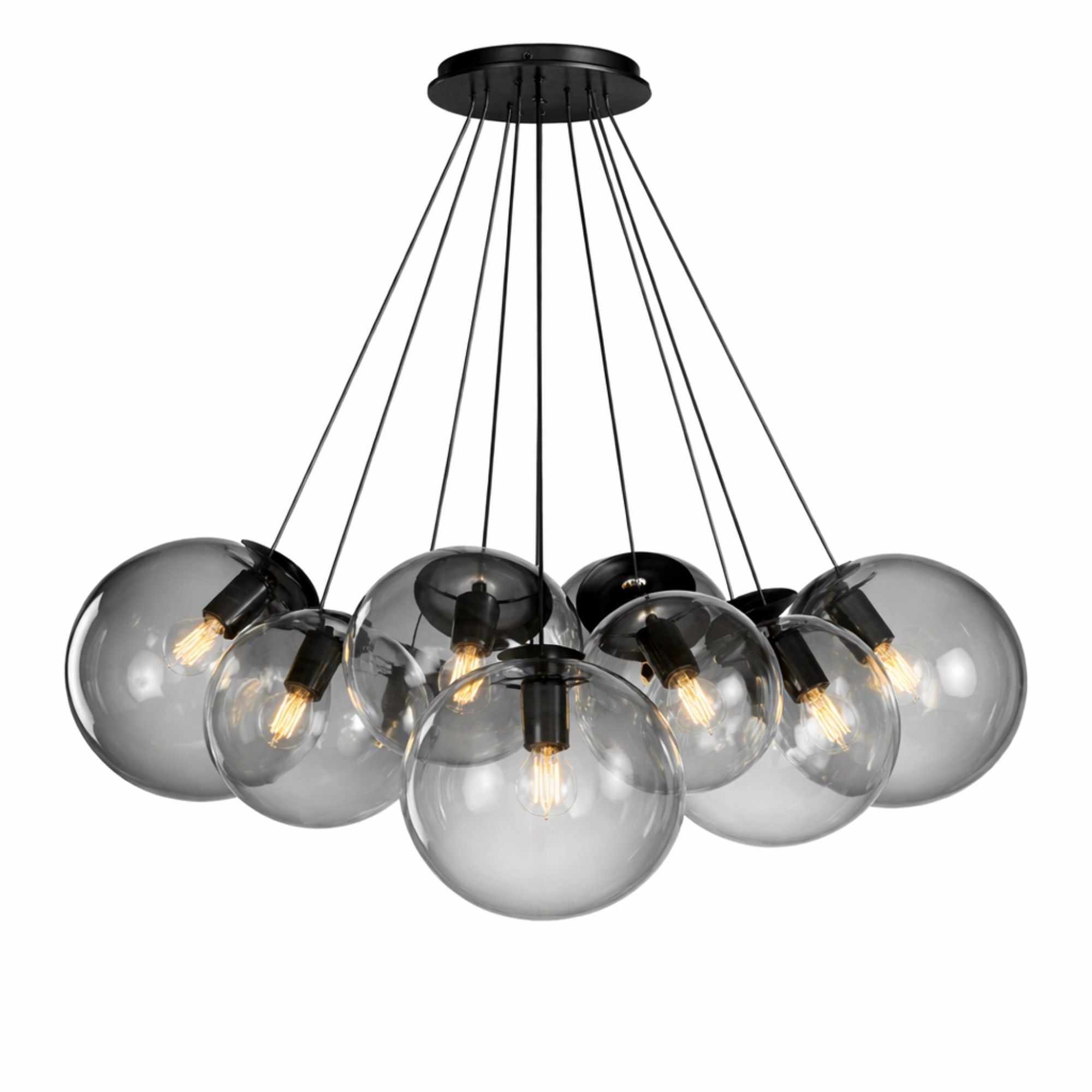 s.luce Orb Cluster Glas - Pendelleuchte 13 - flammig 13x20cm - 200592 - s.luce® - homecoming lights.