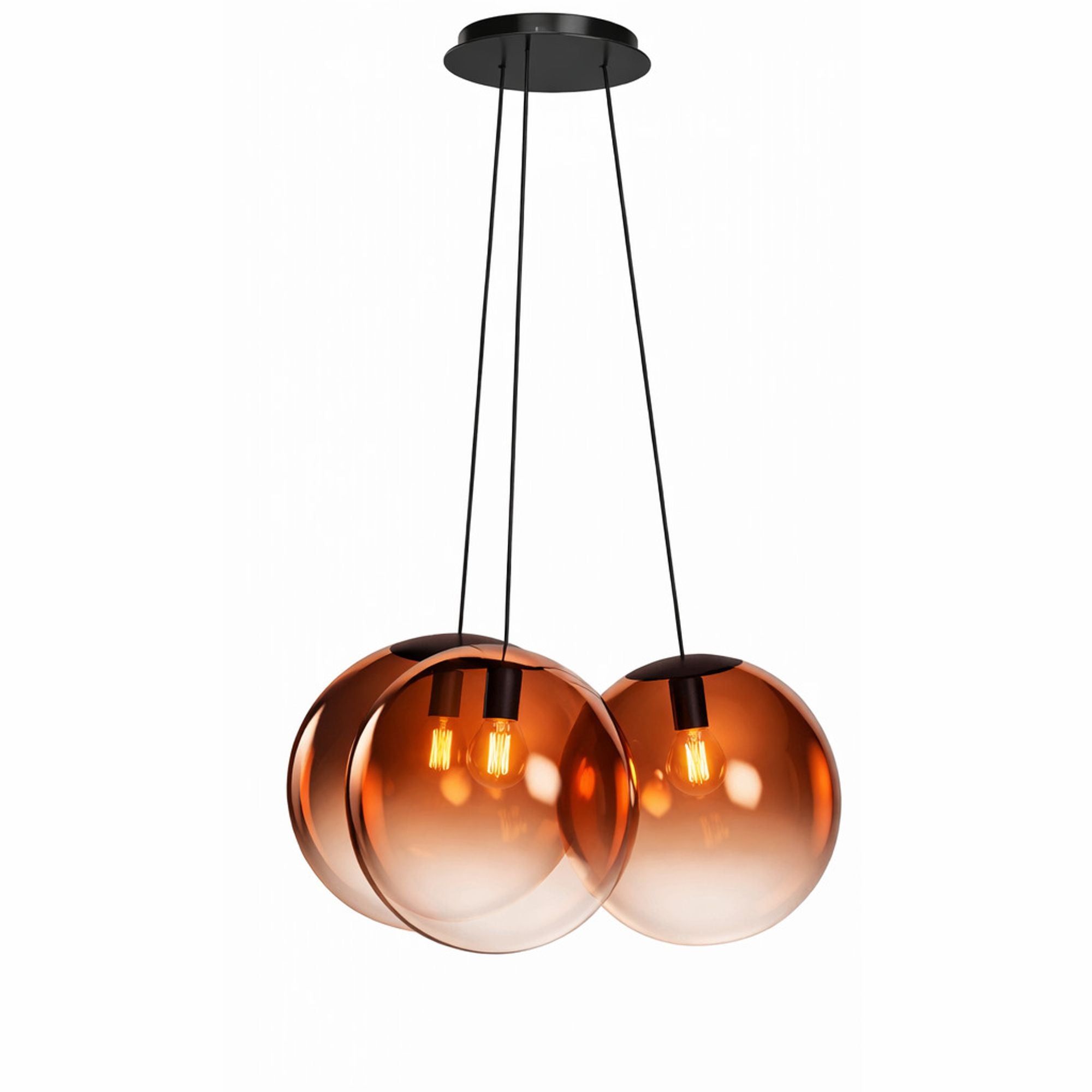 s.luce Orb Cluster Glas - Hängelampe 3 - flammig 3x20cm - 200561 - s.luce® - homecoming lights.