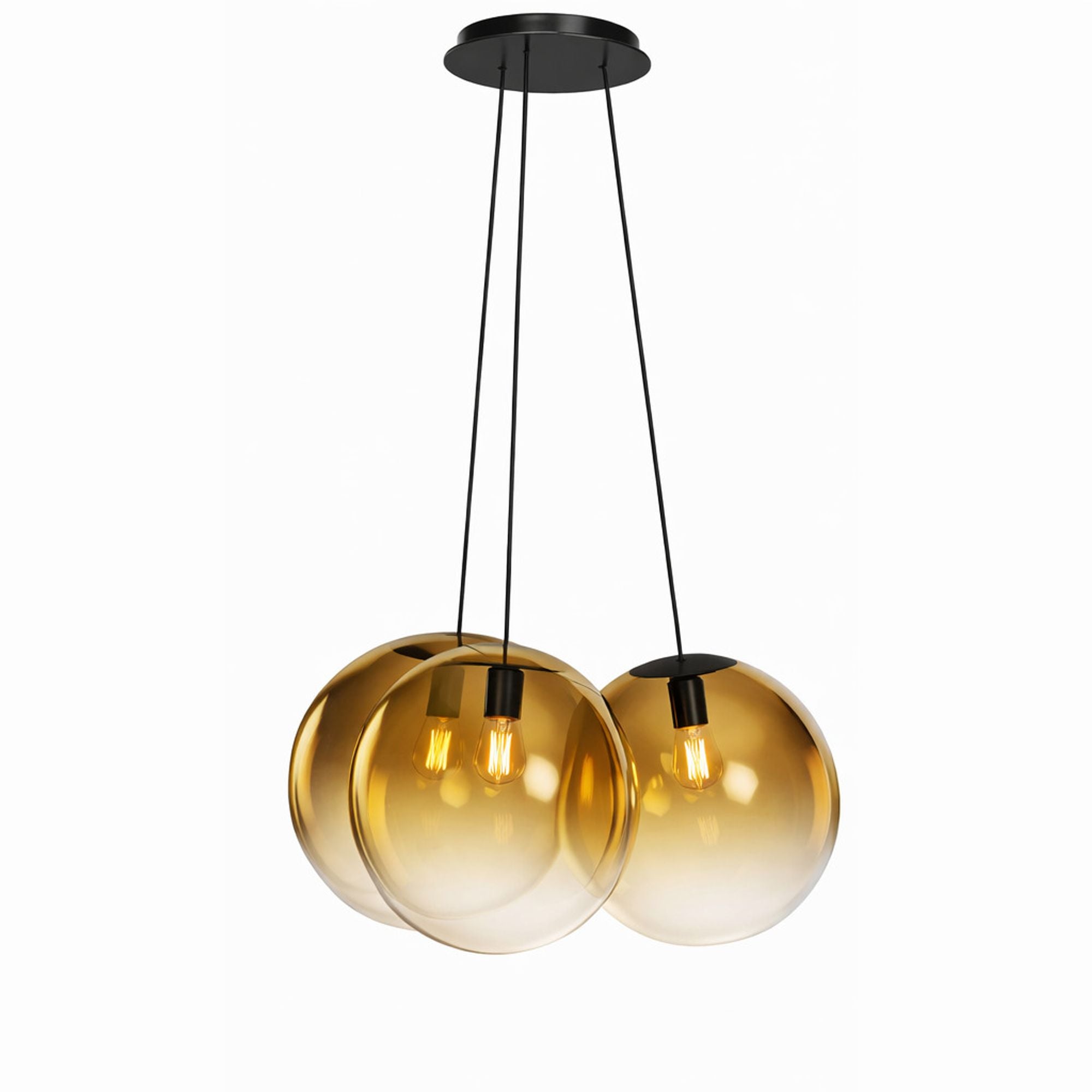 s.luce Orb Cluster Glas - Hängelampe 3 - flammig 3x20cm - 200562 - s.luce® - homecoming lights.