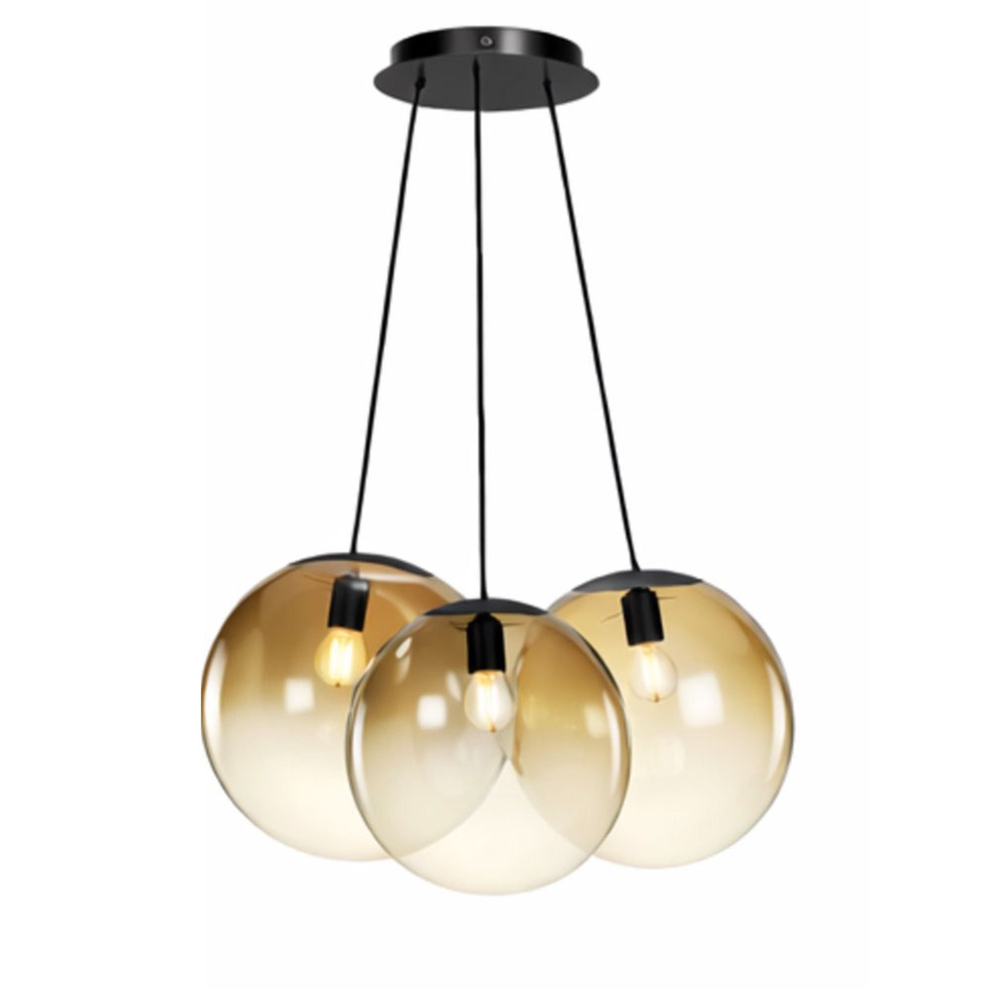 s.luce Orb Cluster Glas - Pendelleuchte 3 - flammig 3x30cm - 200612 - s.luce® - homecoming lights.