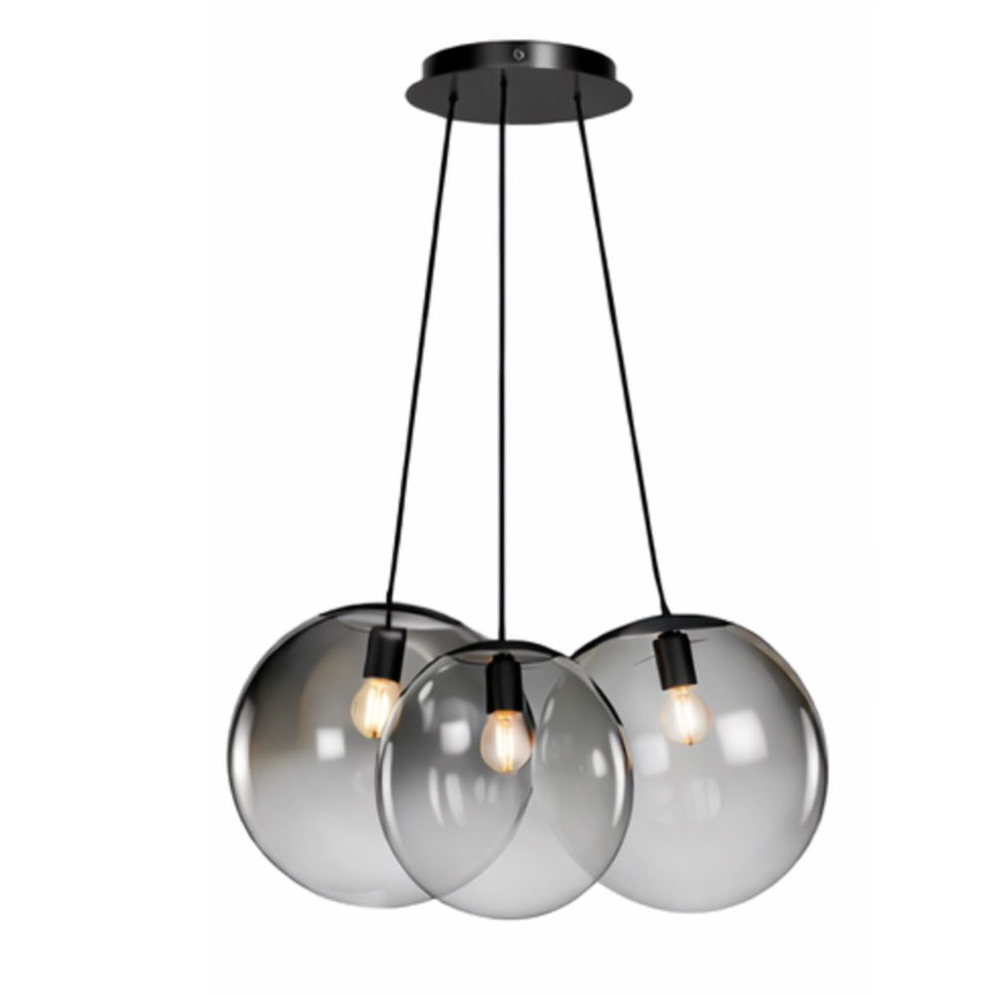 s.luce Orb Cluster Glas - Pendelleuchte 3 - flammig 3x30cm - 200609 - s.luce® - homecoming lights.