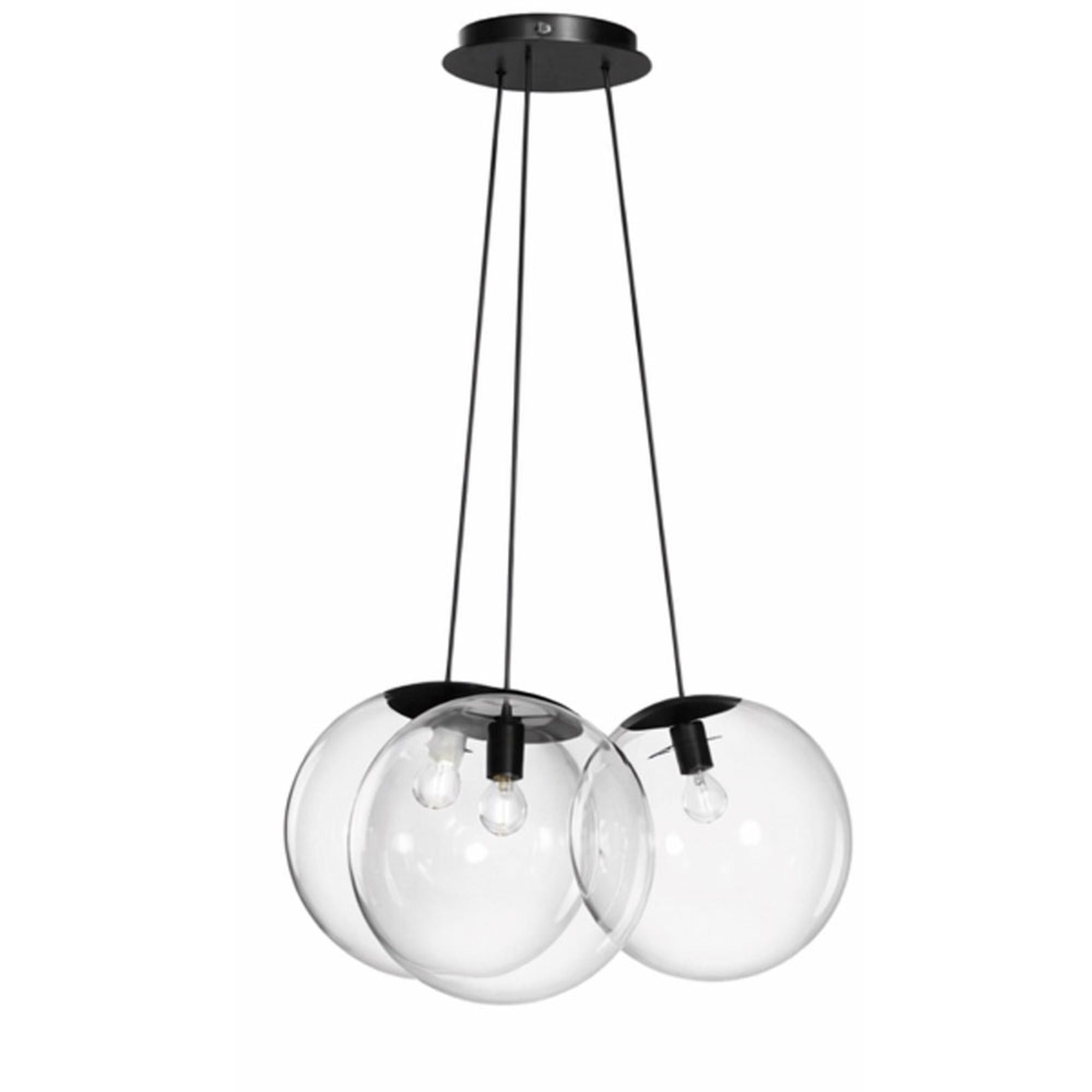 s.luce Orb Cluster Glas - Pendelleuchte 3 - flammig 3x30cm - 200608 - s.luce® - homecoming lights.